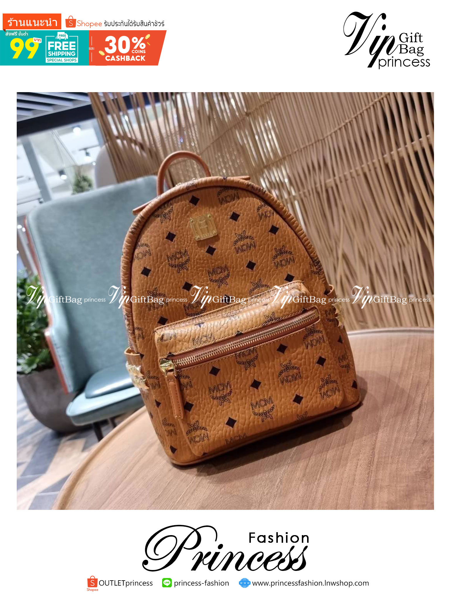 SMALL M.C.M STARK STUDS SMALL BACKPACK IN VISETOS Best seller Unisex backpack กระเป๋าเป้ดีไซน์เอกลักษณ์ รุ่นขายดี ใช้ได้ทั้งหนุ่มๆและสาวๆ ตกแต่งหมุดอะไหล่สี gun metal เรียบหรู วัสดุหนังแคนวาสคุณภาพดี เปิด-ปิดด้วยซิป ภายในโล่งกว้าง จุของได้เยอะ สายสะพายสาม