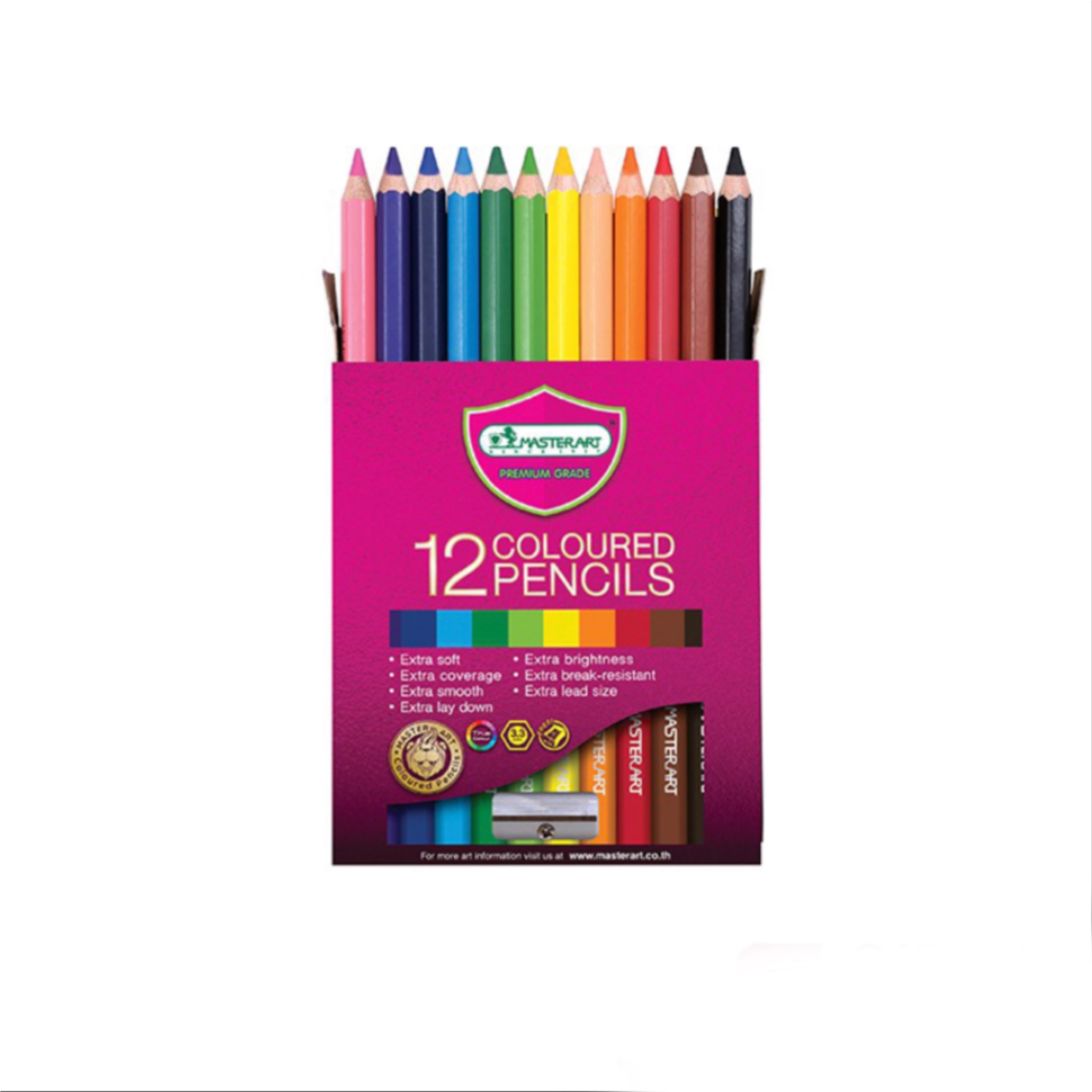 สีไม้สั้น 12สี มาสเตอร์อาร์ต