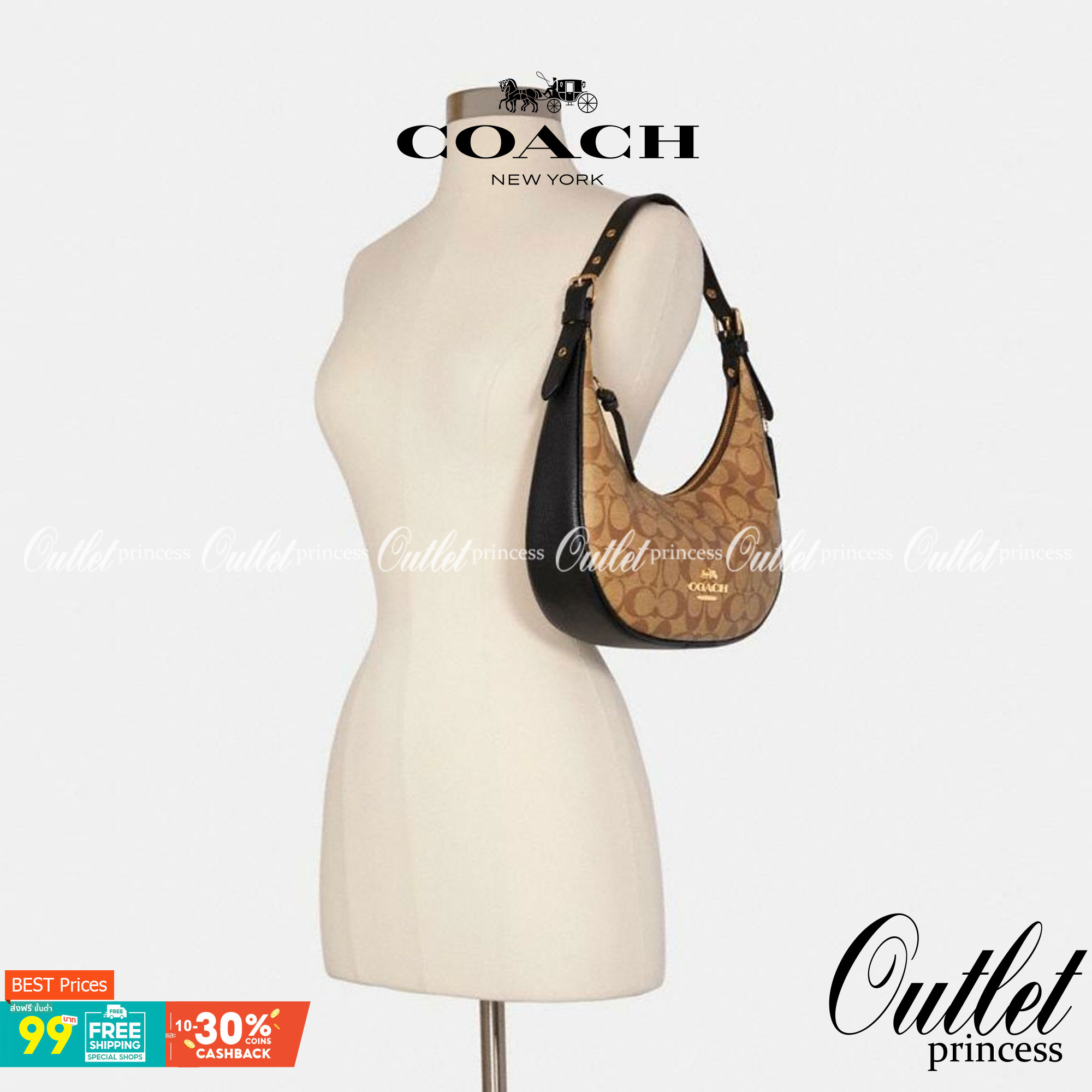 Coach Bailey Hobo With Whipstich Shoulder Bag (coachc1322) กระเป๋าcoach ทรงโค้งใช้แบบหิ้วหรือคล้องไหล่ก็ดูดี ใช้วัสดุหนังแท้ชั้นดี หนังสวยมากๆค่ะ ด้านหน้าใช้อะไหล่แบรนด์ตัวใหญ่ หรู ดูสะดุดตามีเดียว จุดเด่นตรงสายคือร้อยหนังเป็นสีเข้ากับตัวกระเป๋าได้สวยงาม 