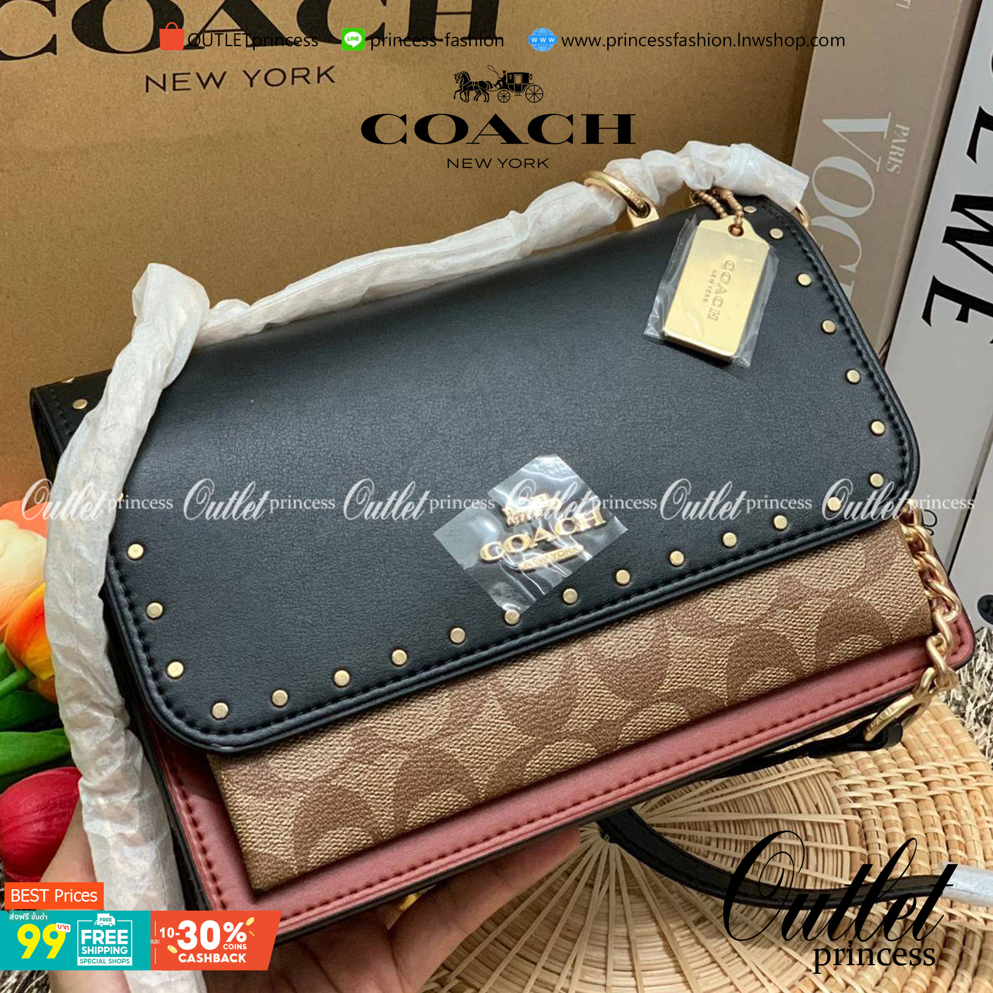 พร้อมส่งถึง8สี ห้ามพลาดค่ะ! COACH KLARE CROSSBODY BAG ((91019//91174//90400//1424//90635)) พร้อมส่งที่ไทย กระเป๋าสะพายครอสบอดี้ร์หรือสามารถทบเป็นสายคู่คล้องไหล่ได้ด้วยค่ะ หนังแท้ แต่ละสีทำลายหนังได้สวยงามแตกต่างกันออกไปนะคะ ✔️ห้อยด้วยป้ายแบรนด์แบบโ