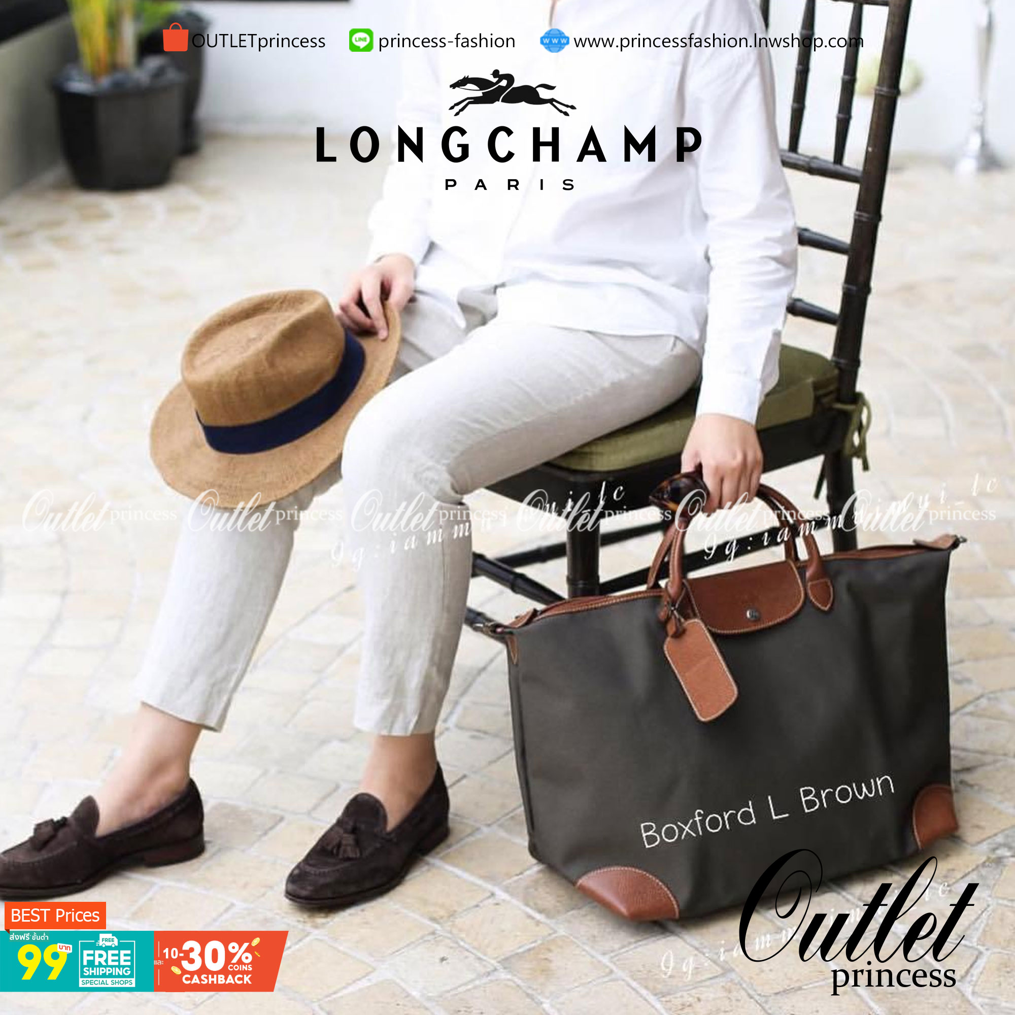 LONGCHAMP BOXFORD TRAVEL BAG L กระเป๋าเดินทางขนาดใหญ่ มาพร้อมสายสะพายที่สามารถถอดได้ ให้คุณเลือกสะพายไหล่หรือถือได้ มีซิปรูดเปิดปิดกระเป๋าที่ให้คุณมั่นใจได้ว่าคุณจัดเก็บไอเท็มของคุณได้อย่างมิดชิด บ็อคฟอร์ด (BOXFORD) สะท้อนความเป็นเอกลักษณ์ของแบรนด์ที่เปี่