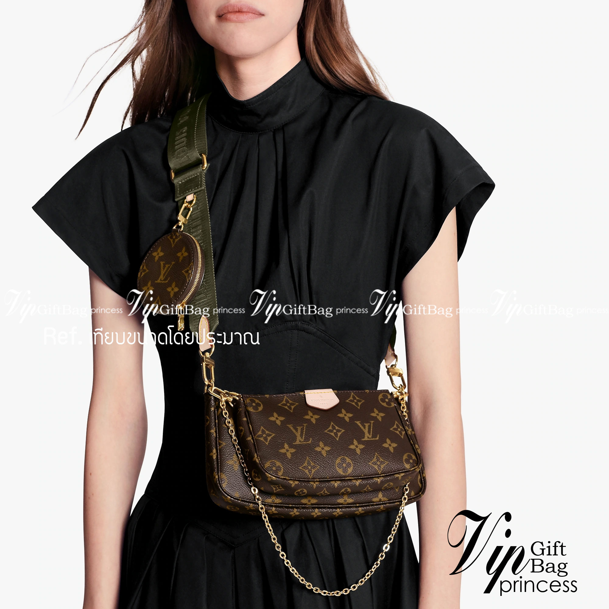 LV Multi Pochette Accessoires Monogram 3in1 เกรดออริจินอล กระเป๋าสะพายมัลติฟังก์ชั่น สุดฮอต สาวๆคลั่งกันหนักมาก ดีงาม ดีไซน์คลาสสิควินเทจ โดดเด่นด้วยดีเทลกระเป๋า 3 ใบ