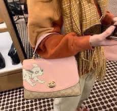 Coach Disney X Tilly Top Handle In Signature with Dalmatian Blossom/Light Khaki Multi Coated Canvas Satchel กระเป๋าถือและสะพายข้างรุ่นลิมิเตด คอลเลคชั่น Disney น่ารักมากค่ะ ใส่กระเป๋าสตางค์ใบยาวได้