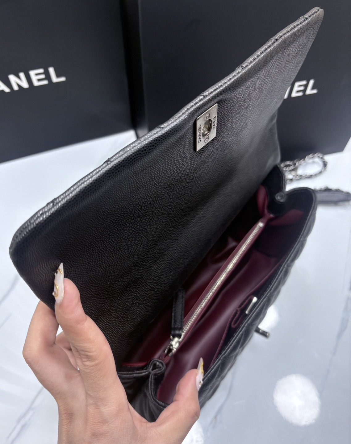 ORI หนังแท้ | Chanel Coco Top Handle Bag Medium 30cm กระเป๋าสะพายสุดคลาสสิค สวยหรูดูแพงเป็นอมตะ