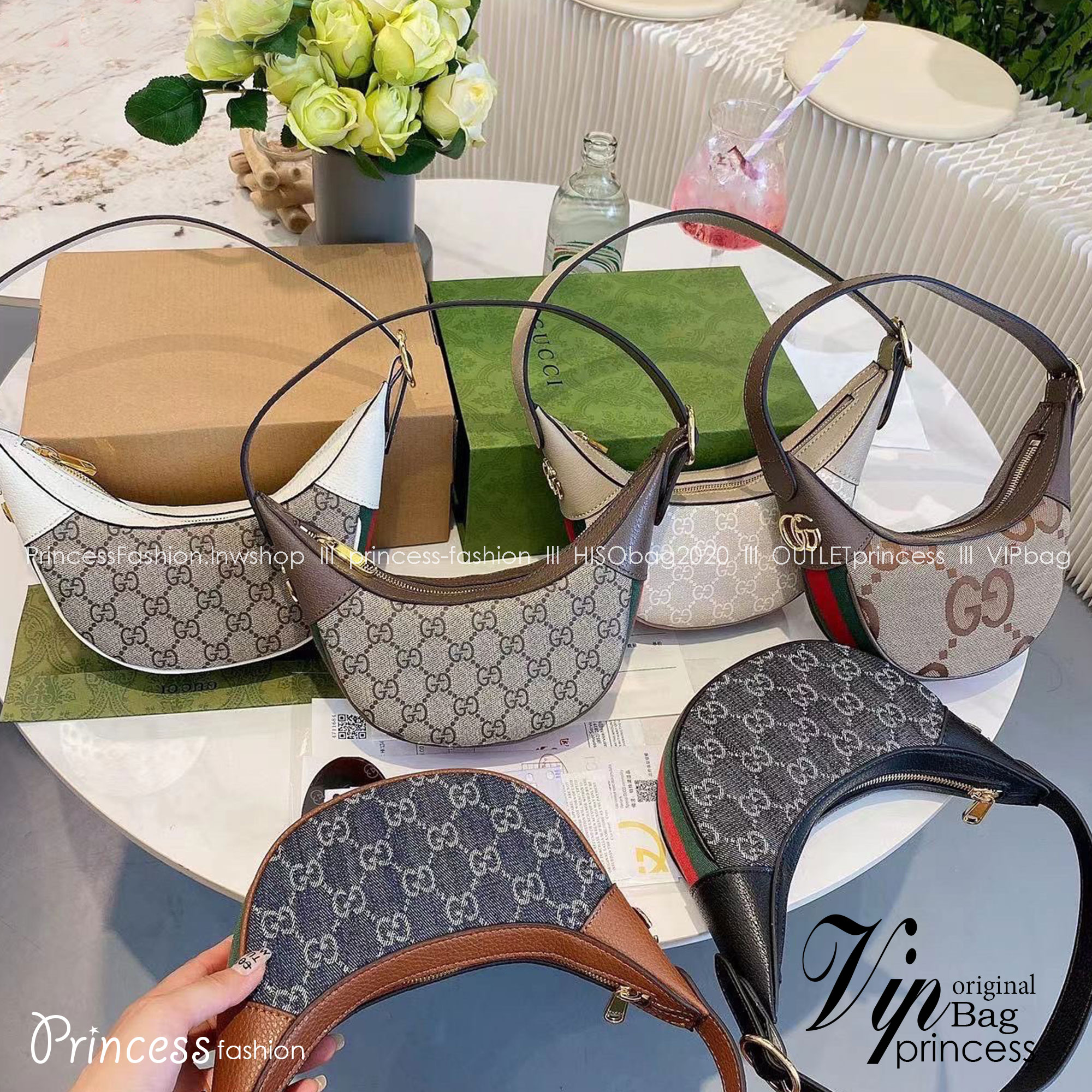 Gucci Ophidia GG Mini Shoulder Bag / GUCCI BAG พร้อมส่ง 6 สี กระเป๋าสะพายไหล่ไซส์มินิ ทรงน่ารักน่าใช้ สะดุดตาด้วยดีไซน์เรียบหรู แฝงความไฮน์ในตัว