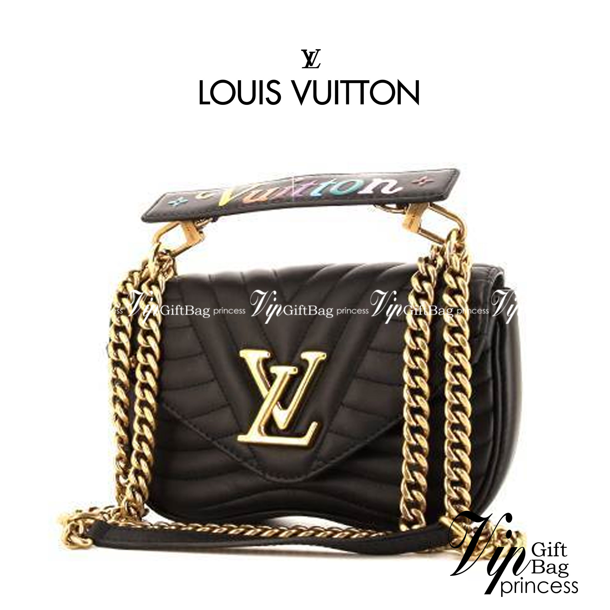 หนังแท้ LOUIS VUITTON New Wave black quilted leather bag พร้อมส่งที่ไทย ภาพสินค้าถ่ายจากงานขายจริง ใช้งานต่างประเทศได้