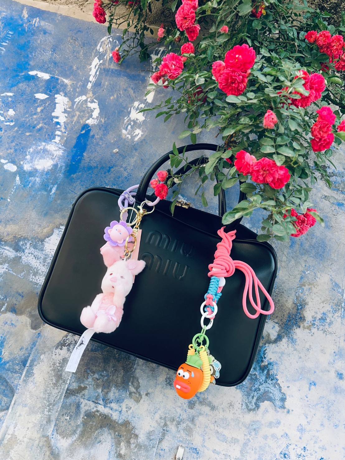 MIUMIU Leather top-handle bag / MIUMIU Boston Bag กระเป๋าถือสะพาย เกรดออริ 1:1 ใช้งานต่างประเทศได้