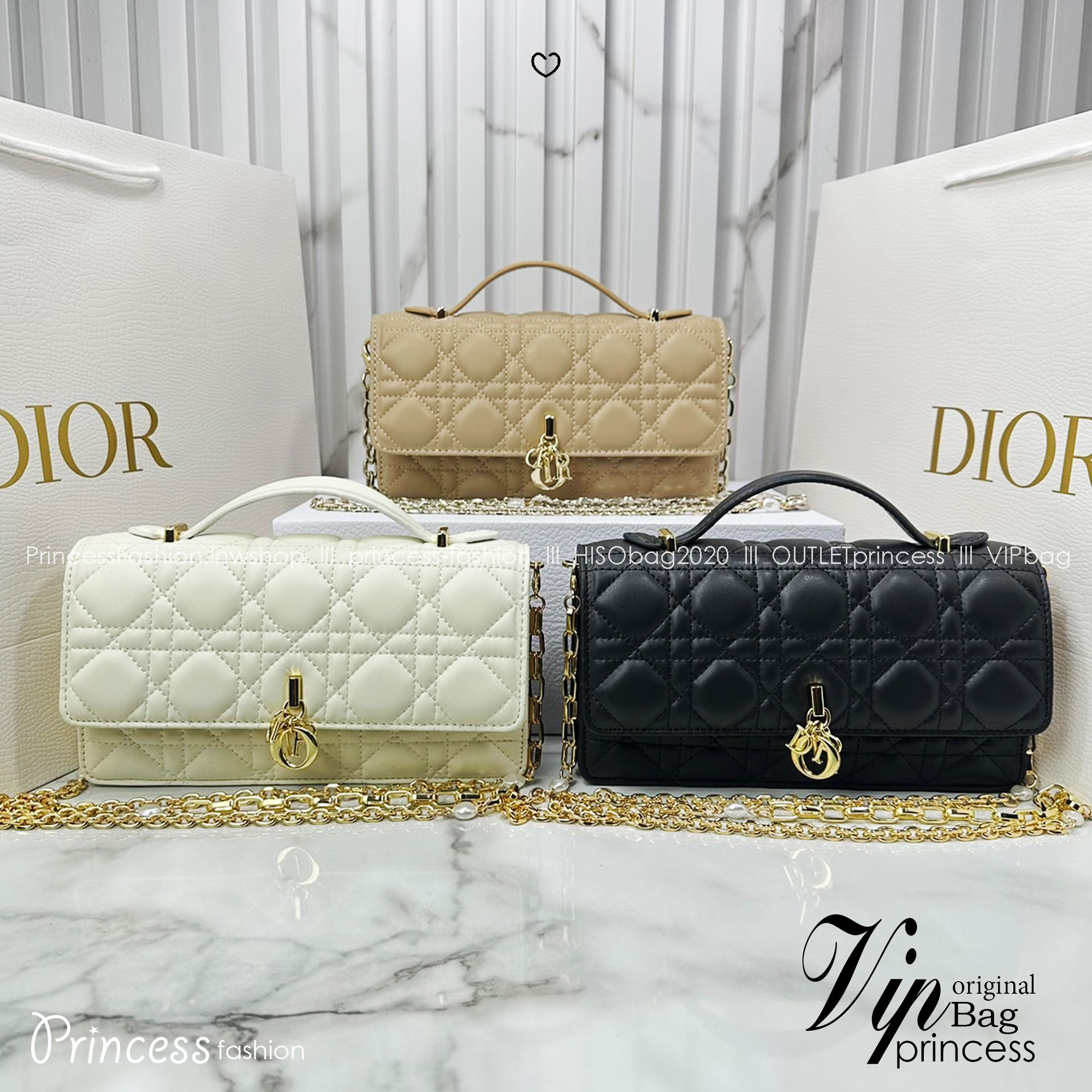 8.5" DIOR My Dior Mini Bag / Dior Clutch Bag กระเป๋าสะพายทรงคลัชทันสมัย หรูหราสง่างาม จะถือหรือสะพายก็ดูดีมีระดับ เกรดออริ 1:1 ใช้งานต่างประเทศได้
