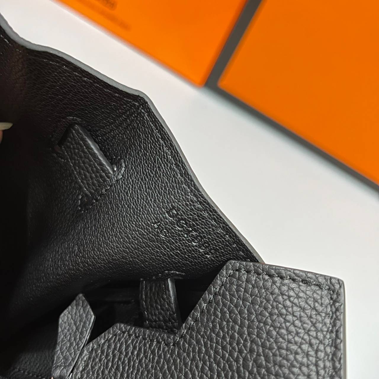 หนังแท้ Hermes BIRKIN 25CM epsom in MAUVSSYLESTE COLOR FULL HANDMADE GOLD HARDWARE เกรดออริจินอล ภาพสินค้าถ่ายจากงานขายจริง