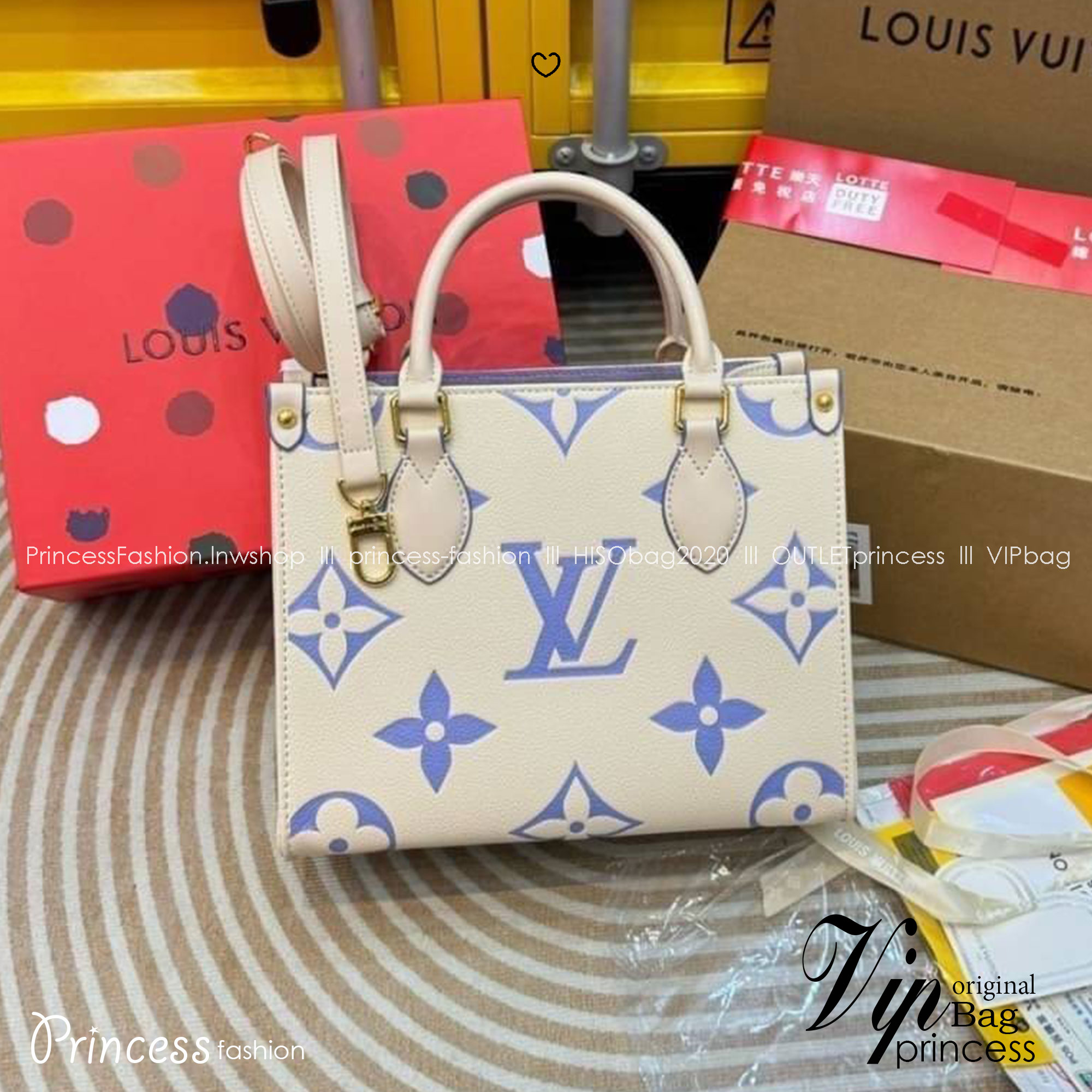 LV OnTheGo PM Bicolor Monogram Empreinte Leather tote bag กระเป๋าทรงโท้ทสีใหม่สวยหวาน โทนพาสเทลให้ความรู้สึกสดชื่นผ่อนคลาย เสมือนสายลมเย็นๆ ในวันต้นฤดูใบไม้ผลิ ที่ใครเห็นต้องเป็นหลงรัก ใช้งานได้ไม่มีเบื่อ