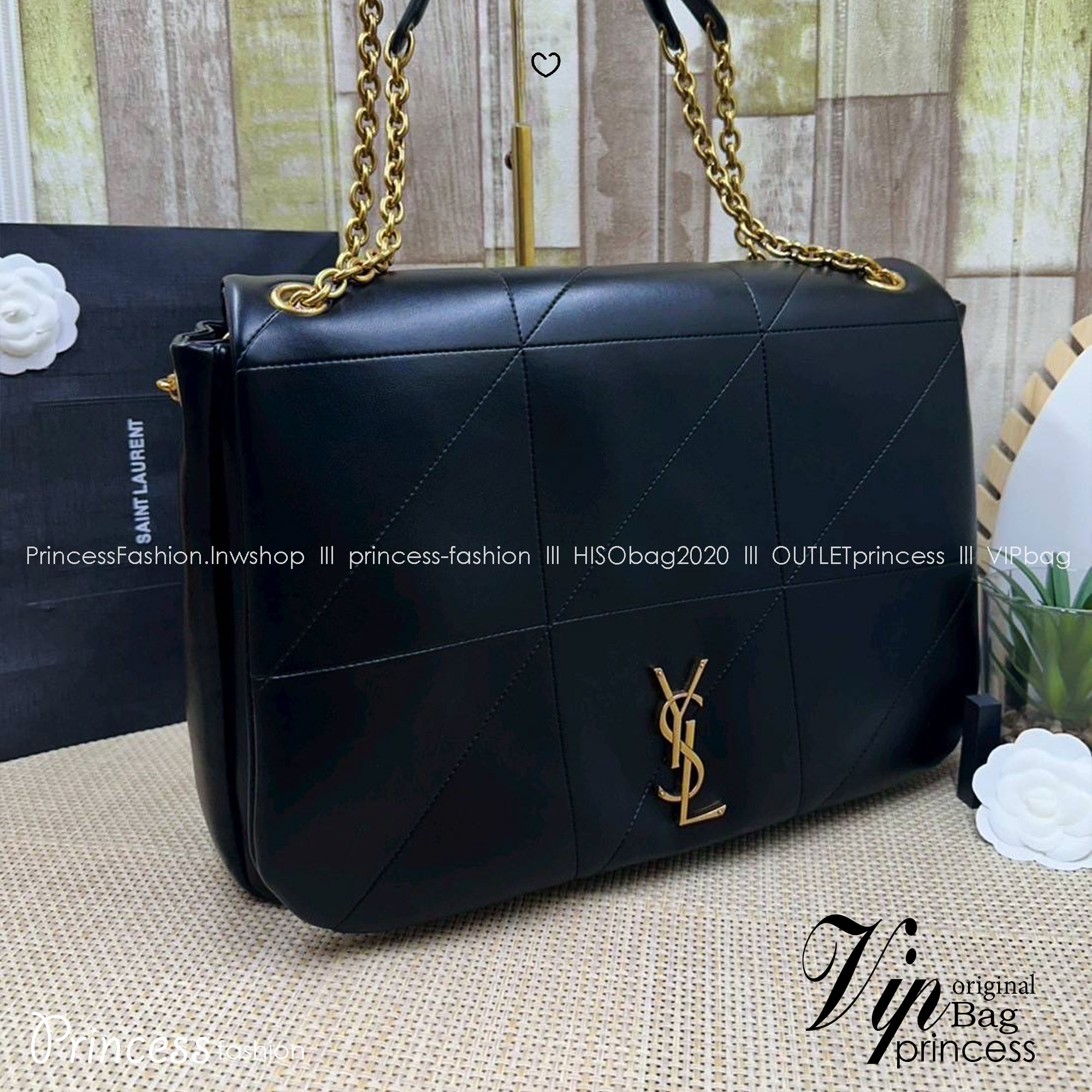ORI หนังแท้ | YSL JAMIE 4.3 medium Bag 35cm กระเป๋าสะพายใบใหญ่ เรียบหรู ดูปัง ดูแพง สีดำคลาสสิคตัดกับอะไหล่สีทองได้อย่างลงตัว ภายในโล่งกว้าง จุของได้แบบเต็มที่