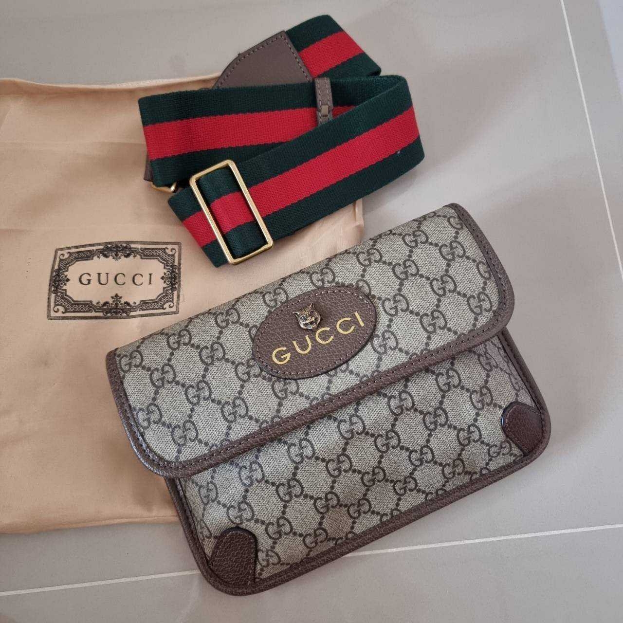 GG NEO VINTAGE GG SUPREME BELT BAG ฮอตฉ่ำๆ กับกระเป๋าคาดอกรุ่นคลาสสิค ดีไซน์เท่ หรู สไตล์สปอร์ต ขนาดกำลังดี พกพาง่าย คาดไปไหนก็ได้สบายๆ ปรับคาดได้หลากหลาย