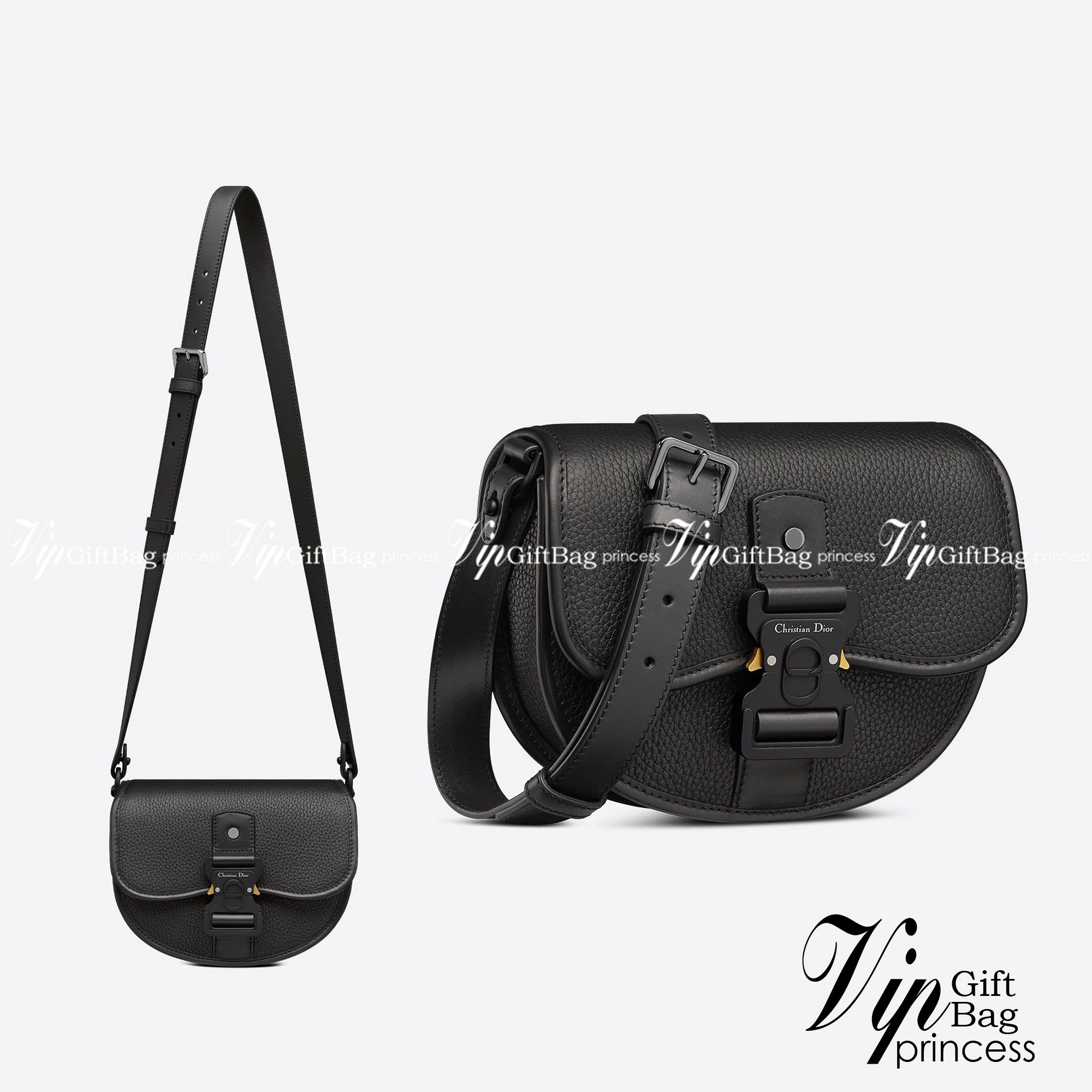Dior Messenger Gallop Bag / DIOR Mini Gallop Bag with Strap Black Grained Calfskin เกรดใช้งานสลับใบจริงได้ หนังแท้ เทพออริจินอล เป็นรุ่นสั่งทำพิเศษ ภาพสินค้าถ่ายจากงานขายจริงใช้งานต่างประเทศได้