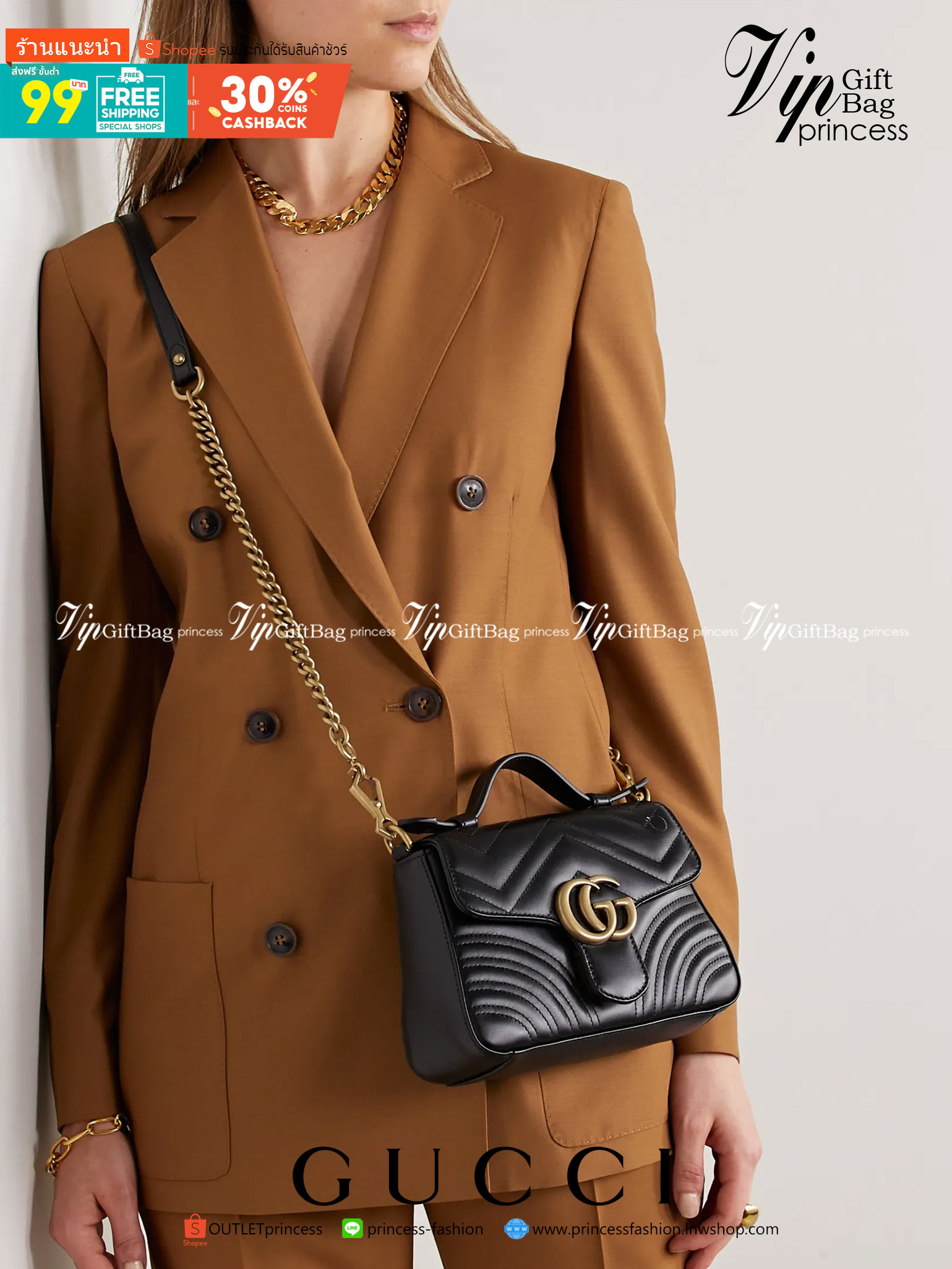 หนังแท้ GUCCI GG Marmont Mini Shoulder Bag / GG MARMONT MINI LEATHER พร้อมส่งที่ไทย งานหนังแท้ทั้งใบ สีดำคลาสสิก ใช้ได้ทุกโอกาส เป็นสีที่เข้าได้รับทุกชุด ทุกไลฟสไตส์ ภาพสินค้าถ่ายจากงานขายจริง ใช้งานต่างประเทศได้