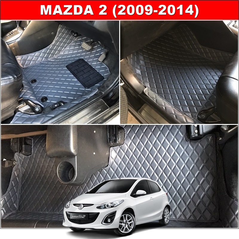 พรมปูพื้นรถยนต์ MAZDA 2 ปี2009-14 ลายDIAMOND ยางปูพื้นรถยนต์EVA เต็มคัน