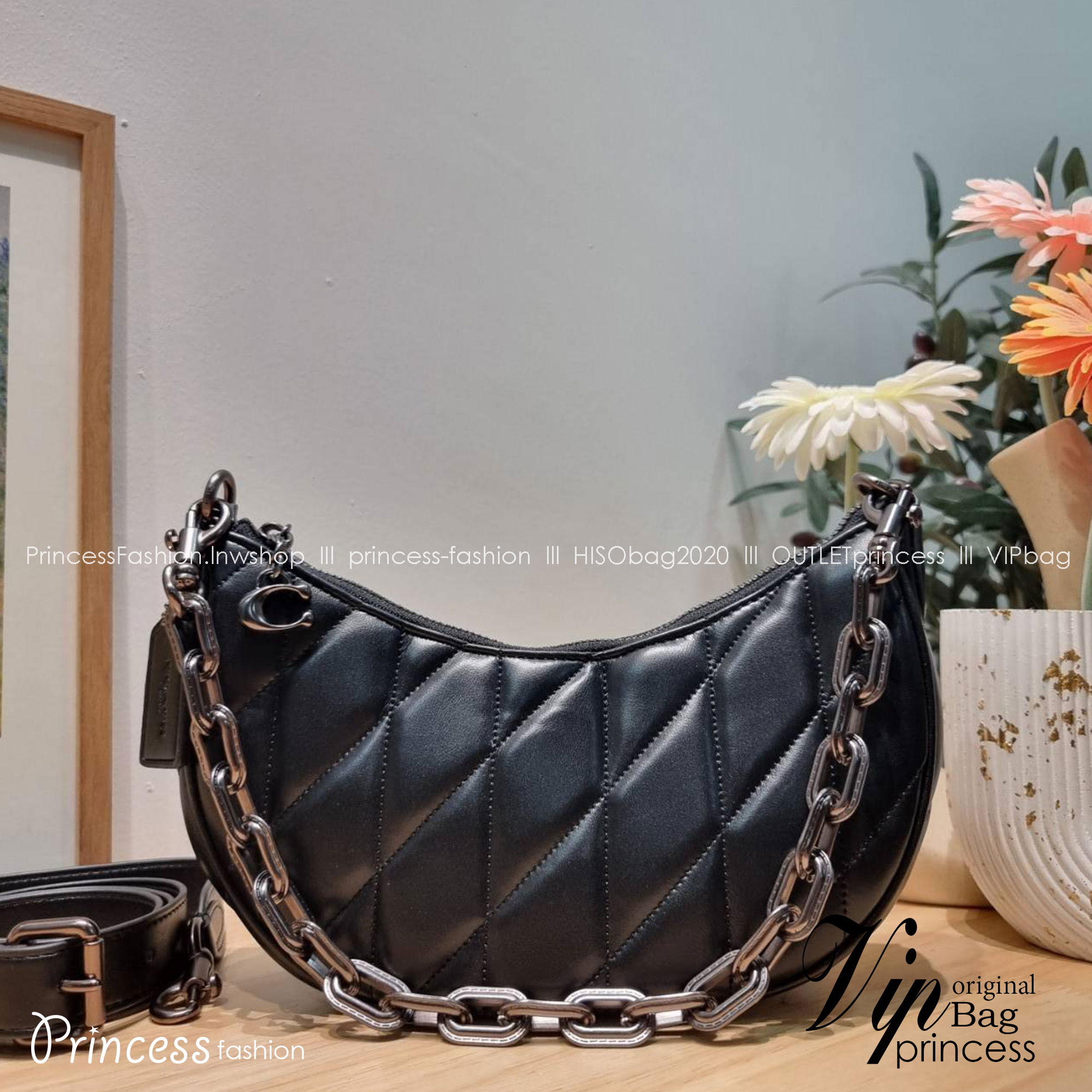 พร้อมส่ง 4 สี COACH CP148 MIRA SHOULDER BAG WITH PILLOW QUILTING กระเป๋าสะพายดีไซน์สวย 🧡 เกรดท็อปออริจินอล 1:1 สลับแท้ เกรดดีสุด ใช้งานต่างประเทศได้