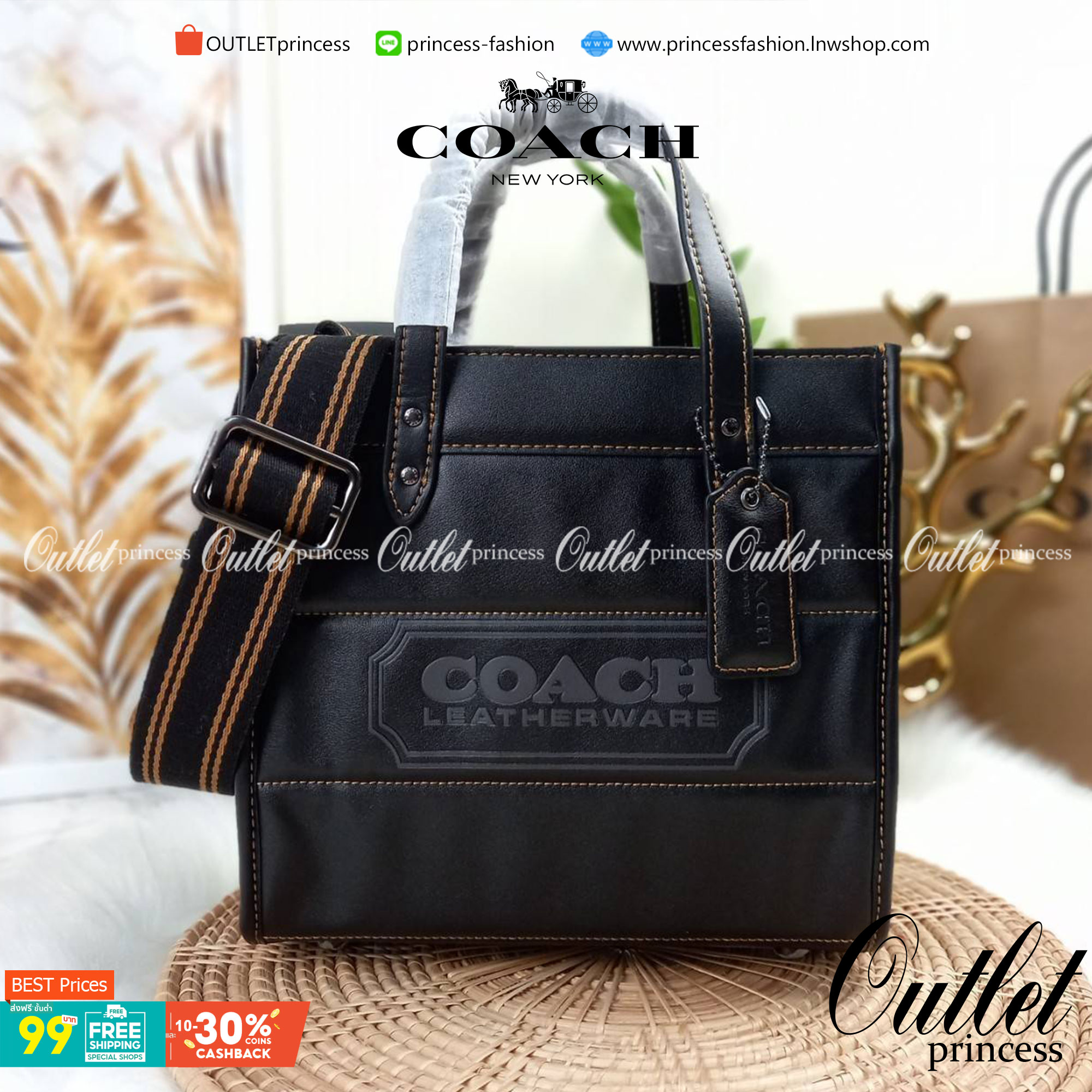 COACH CASUAL STYLE STREET STYLE 2WAY PLAIN LEATHER ELEGANT STYLE (C6958 C6852) 🌺 ที่สุด! ของที่สุด!! กระเป๋าถือ กระเป๋าสะพายรูปทรงสุดฮิต สุดคลาสสิค รุ่น UNISEX ที่ชิคๆ สบายๆ ได้ทั้งชายและหญิง// วัสดุหนังแท้ทั้งใบ ตัดเย็บด้วยหนังเนื้อนุ่มพิเศษ หนา 