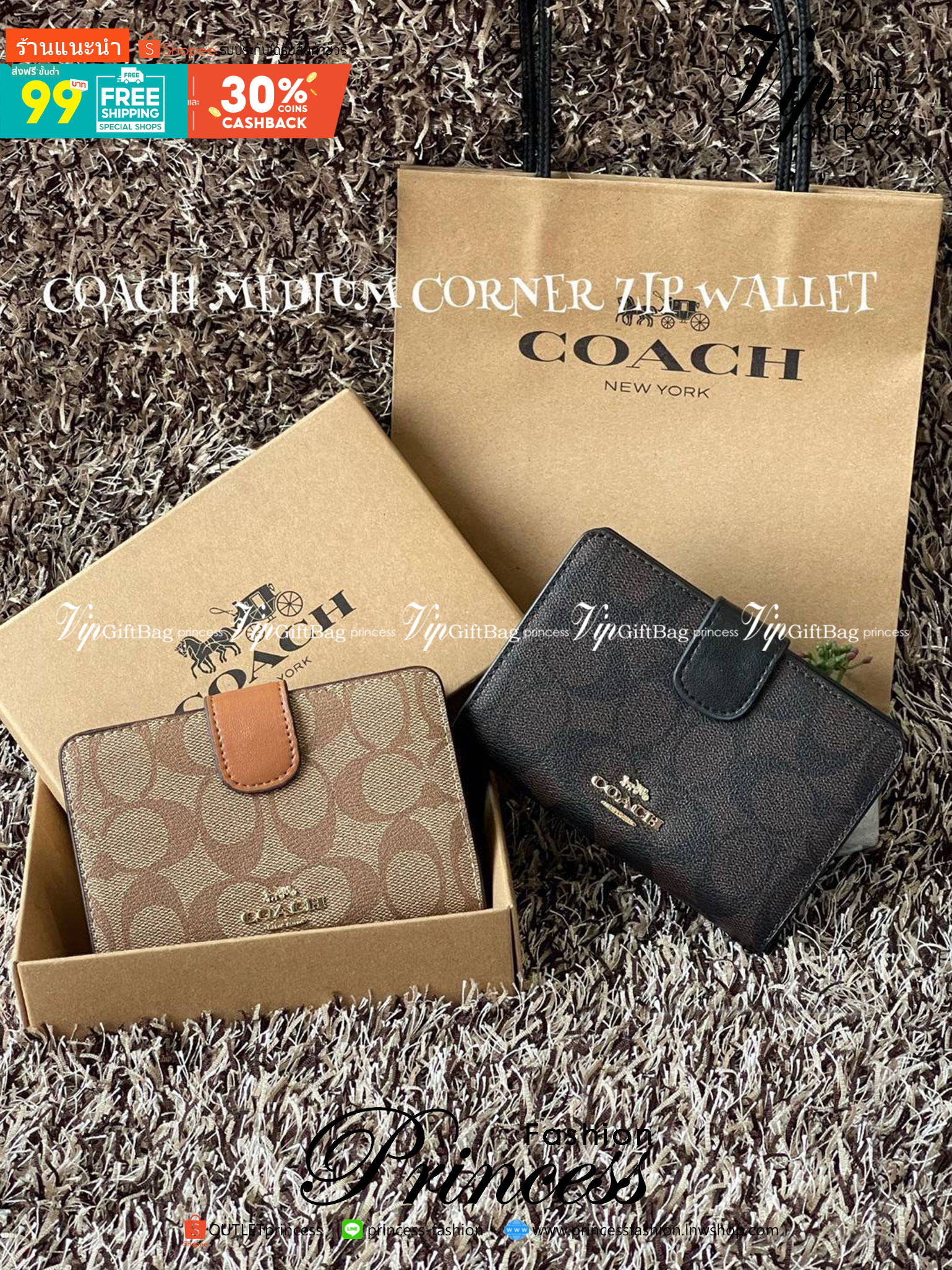 COACH MEDIUM CORNER ZIP WALLET กระเป๋าสตางค์ขนาดกลางที่ถือว่าเป็นไอเทม Must Have ของทุกเพศทุกวัยที่ต้องพกติดตัวไว้ตลอดเวลา เพราะนอกจากจะช่วยจัดเก็บเงิน บัตรประชาชน บัตรเครดิตและต่าง ๆ ให้เป็นระเบียบเรียบร้อยยังต้องคำนึงถึงประโยชน์ใช้สอยร่วมด้วย กระเป๋าสตา