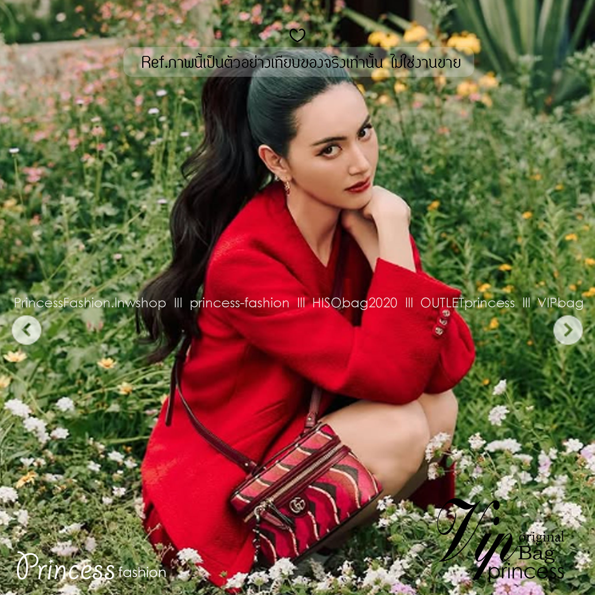 GUCCI Lunar New Year Printed super mini bag กระเป๋าสะพายทรงใหม่ สีแดงขับผิวรับทรัพย์ ลวดลายรูปงูในตำนานเสริมความงดงามสวยหรูโดดเด่นอย่างลงตัว