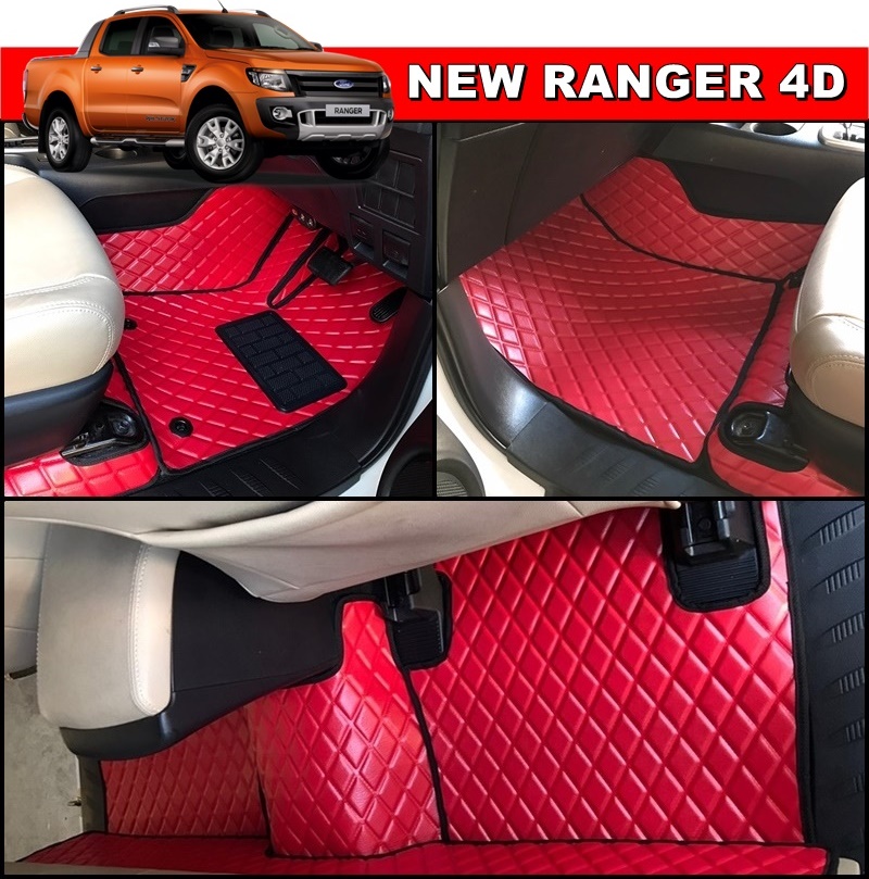 พรมปูพื้นรถยนต์FORD RANGER 4D 2012-20 ลายDIAMOND เต็มคัน