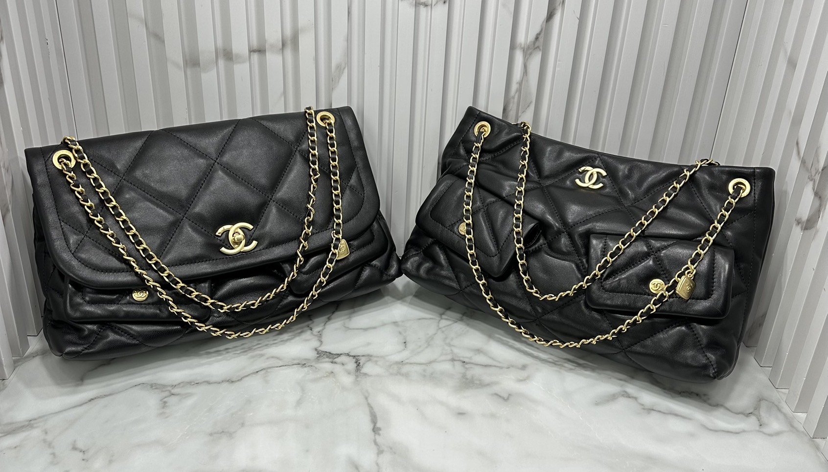 ORI หนังแท้ | Chanel Shopping Flap Bag Shiny Leather Black / Chanel Tote Bag 37cm กระเป๋าสะพายทรงโท้ทใบใหญ่ ภายในโล่งกว้างจุของได้เยอะ คอลเลคชั่นฤดูใบไม้ร่วง-ฤดูหนาว 2025/26 ถ่ายทอดเสน่ห์เย้ายวนเหนือกาลเวลา