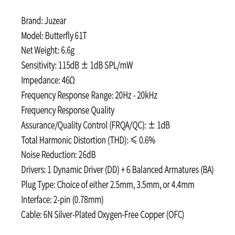 JUZEAR Butterfly 61T