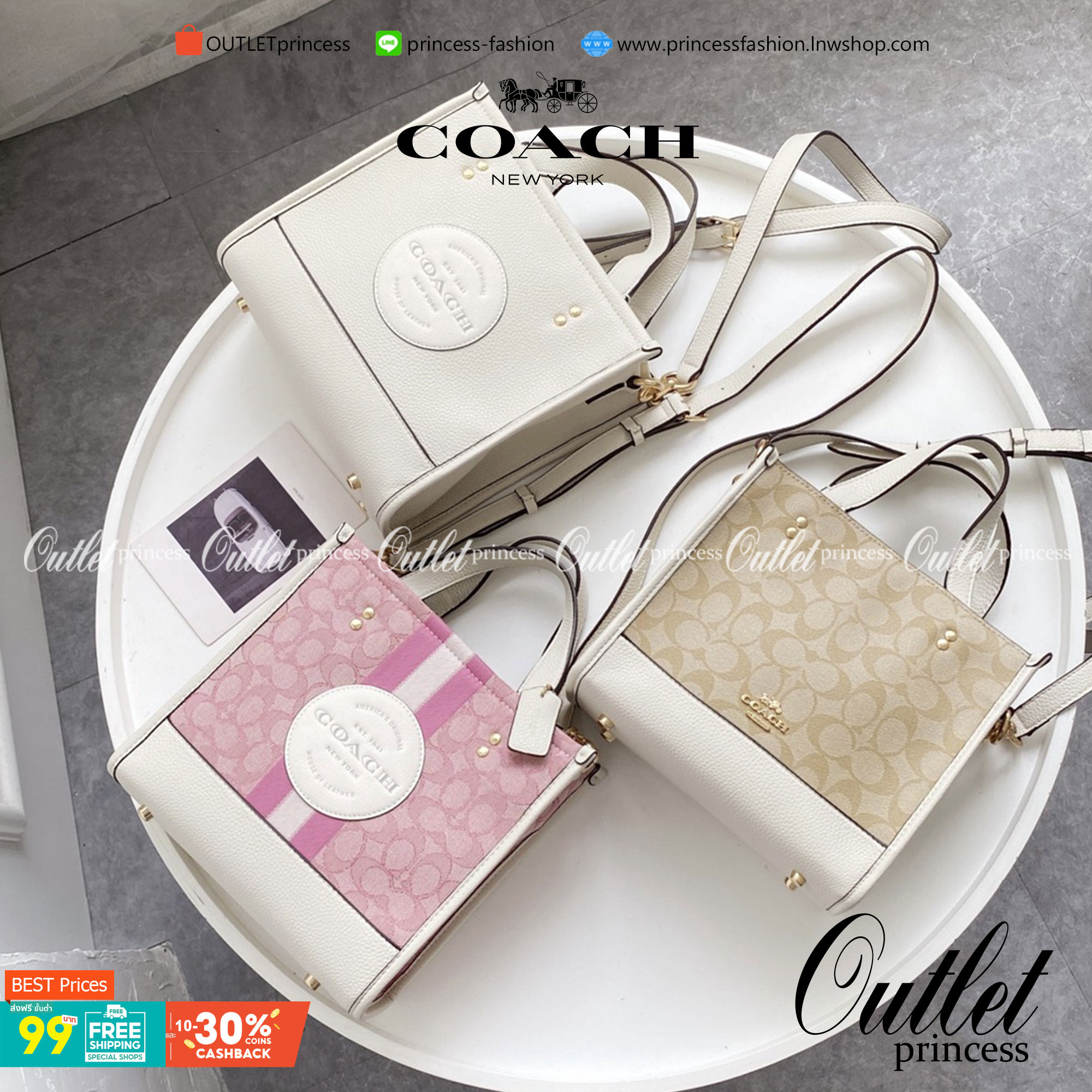 ใหม่ล่าสุด อดใจยังไงไหว💋 COACH Dempsey Field Tote 22 ((C5268//C5115)) พร้อมส่งความสวยที่ไทยค่ะ! กระเป๋าทรง Tote ขนาดพอเหมาะลำตัว พกพาง่ายสะดวกได้กับทุกๆวัน ด้านหน้าปั้มโลโก้แบรนด์ตัวใหญ่สวยค่ะ;เปิดปิดกระเป๋าแบบกระดุมแม่เหล็ก ภายในใส่กระเป๋าเงินใบย