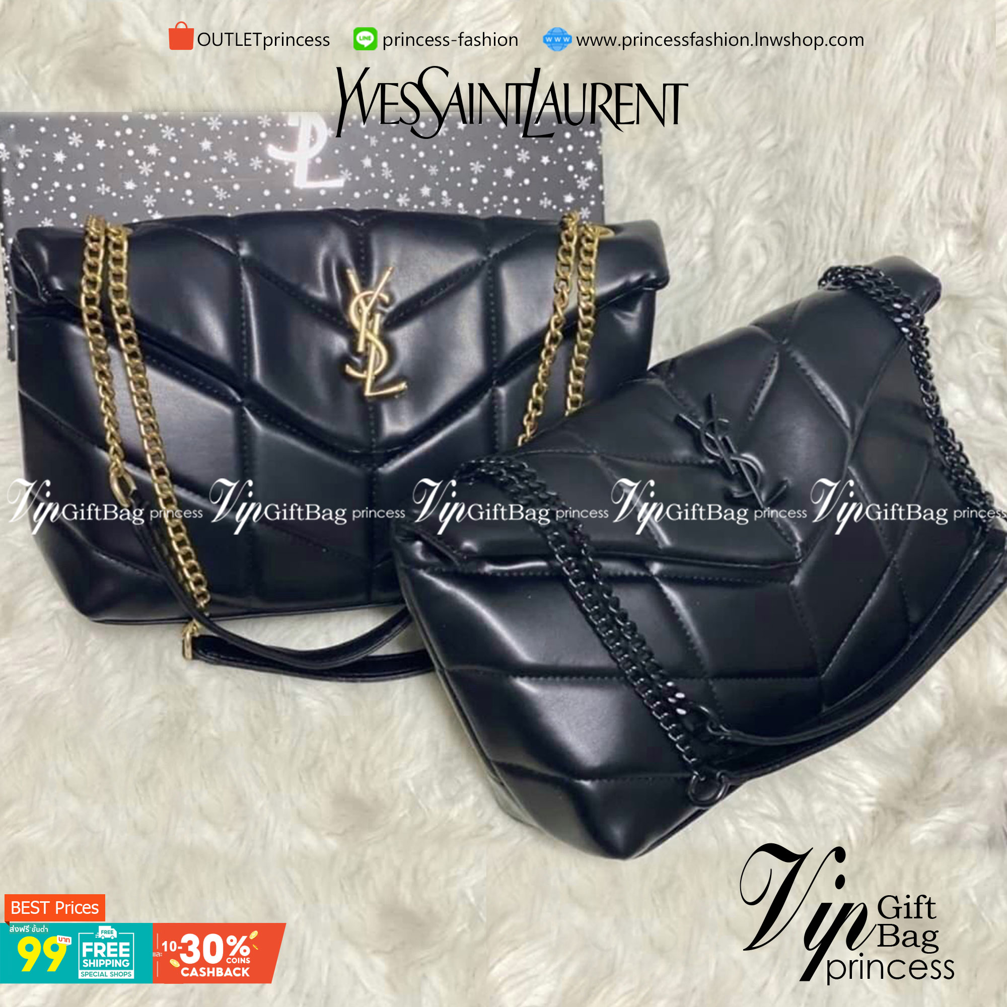 VIP 】YSL Saint Laurent Loulou Puffer quilted leather shoulder bag มามุงค่าา ใครเล็งใบนี้มาแล้วน้า งานหนังสวยเงางามสมการรอคอย มาแบบครบเซ็ทพร้อมถุงผ้าและกล่อง นอกจากจะซื้อมาใช้เองแล้ว ก็เหมาะซื้อเป็นของขวัญให้คนรู้จักเช่นกันนะคะ