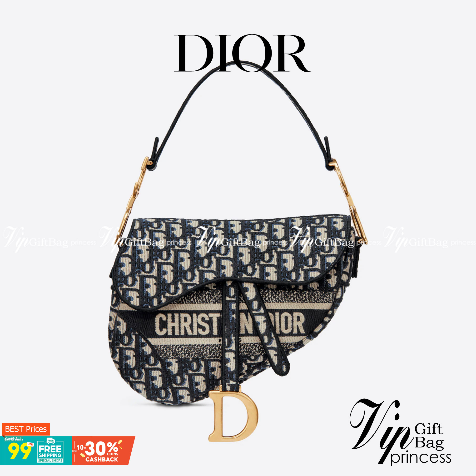 DIOR SADDLE BAG Blue Dior Oblique Embroidery รุ่นใหม่ กระเป๋ารุ่นยอดนิยมตามแบบฉบับแบรนด์ ใช้งานได้ 2 แบบ สะพายยาว CROSSBODY และสายสั้นถือได้เก๋ๆ ลุคนี้คูลสุดๆ เลยค่าา ภาพถ่ายจากสินค้าจริง! สวยมาก พร้อมส่งที่ไทยราคาสุดคุ้ม สาวๆ ห้ามพลาดค่ะ!