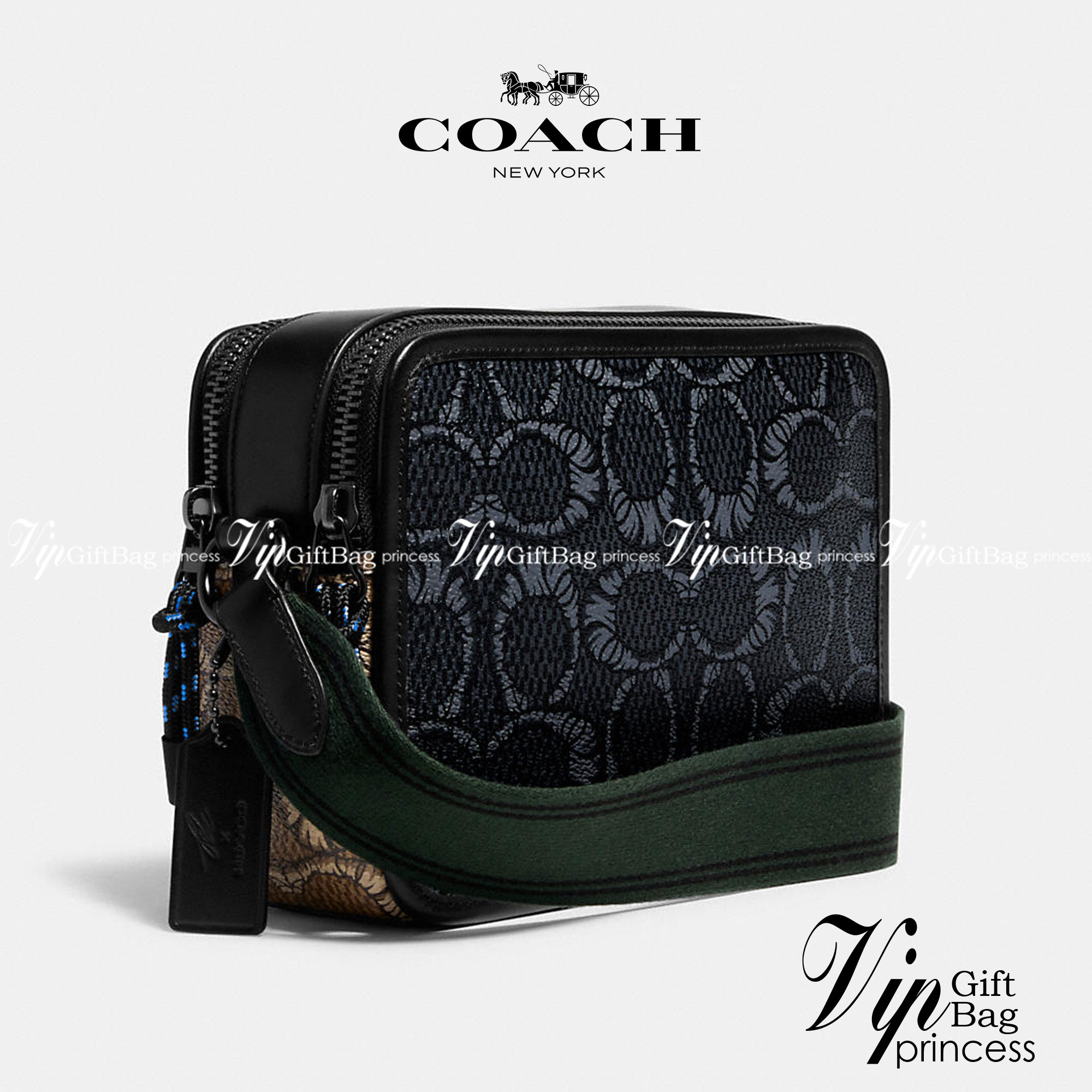 COACH X MICHAEL B. JORDAN CHARTER CROSSBODY 24 IN MUMMIFIED SIGNATURE CANVAS พร้อมส่งที่ไทย ภาพสินค้าถ่ายจากงานขายจริง ใช้งานต่างประเทศได้