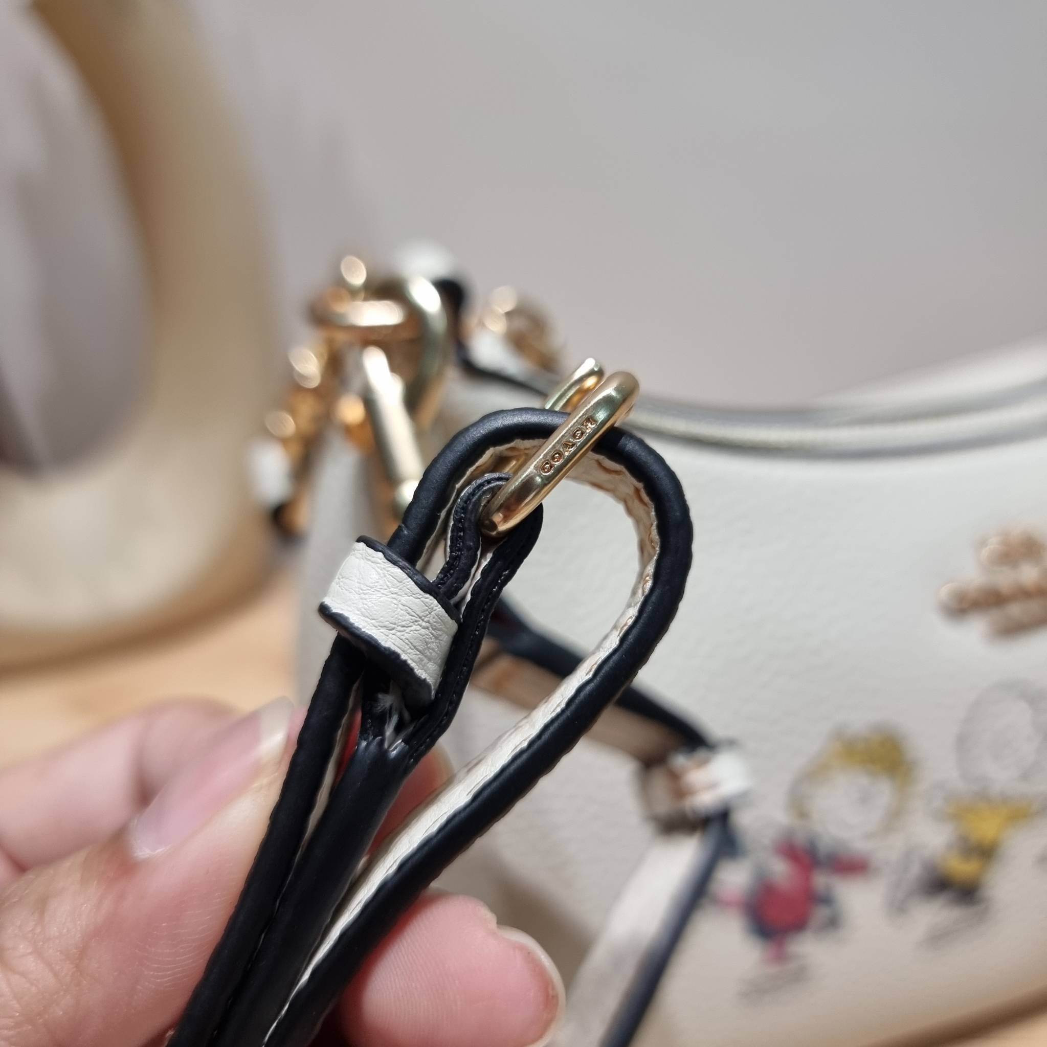 Coach X Peanuts Teri Shoulder Bag With Snoopy And Friends Motif CE861 คอลเลคชั่นสุดคิ้วท์ ไม่ให้ช้อปยังไงไหว!! กับกระเป๋าสะพายไหล่กึ่งทรงพอช พร้อมเสิร์ฟความสวยถึงบ้านไปเลยก่อนใคร แบบไม่ต้องพรีฯ ด้วยดีไซน์ลวดลายกาน์ตูนยอดฮิต มาพร้อมสายสะพาย 2 เส้น