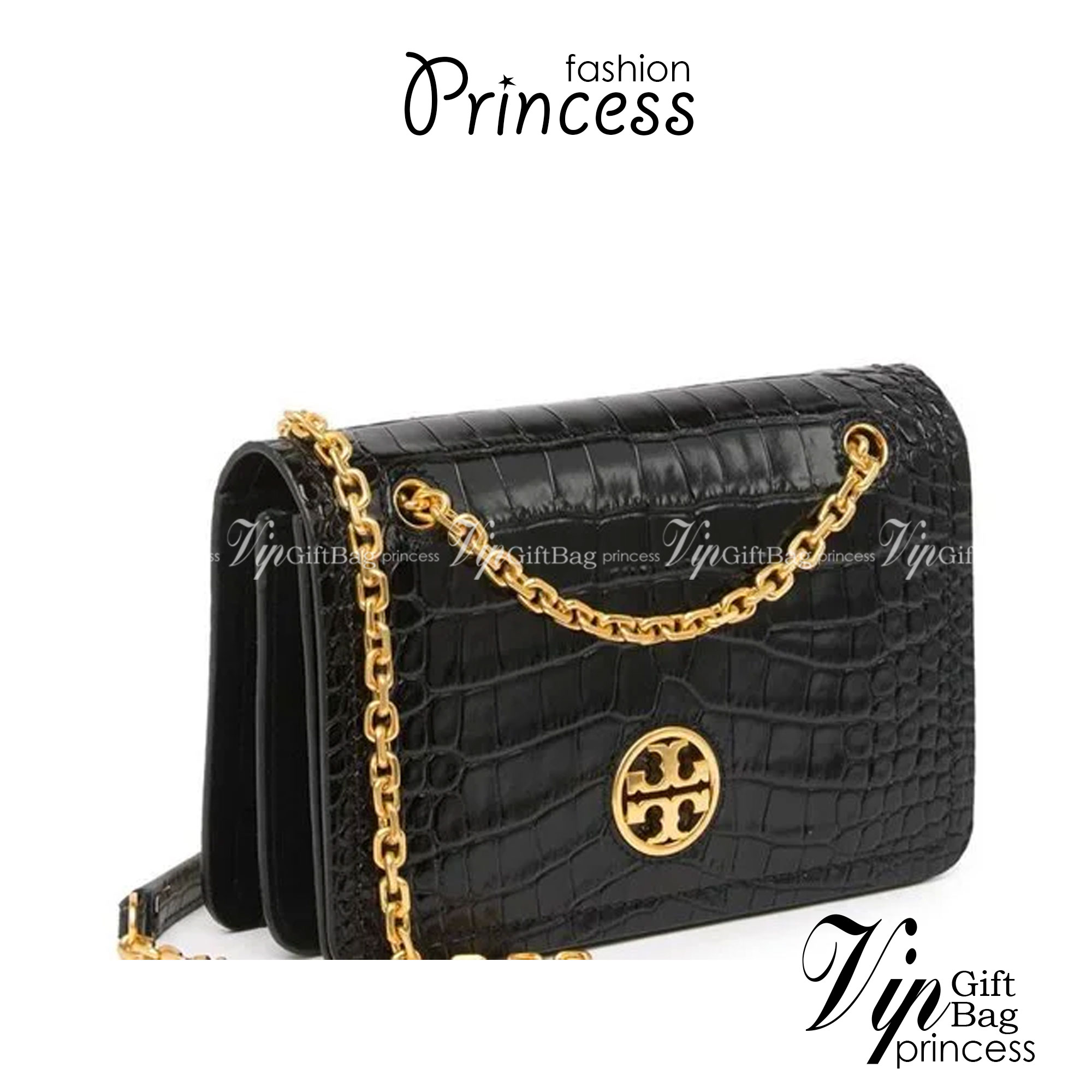 Tory Burch Black Carson Croc Embossed / TORY BURCH Carson Convertible Croc Leather รุ่นท็อปที่สาว ๆ หลายคนถูกใจ ด้วยทรงกระเป๋าคลาสสิกสุดเก๋ ใช้งานแบบไหนก็ดูดี ในลุคช์สาวหวานแบบสะพายสายคู่ หรือ ต้องการความคล่องตัวด้วยการสะพายแบบครอสบอดี้ มีดีไซน์ที่ Practi