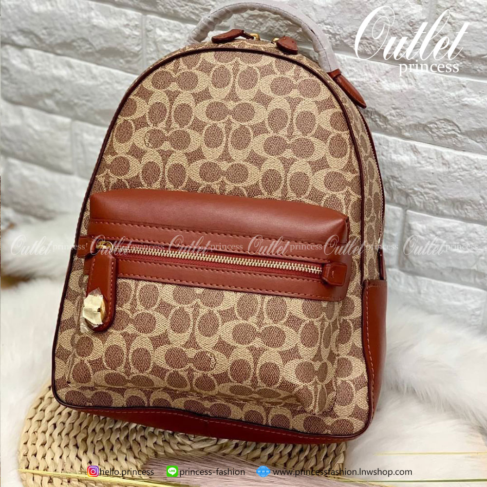 COACH LARGE SIGNATURE CAMPUS BACKPACK (32754) กระเป๋าสะพายหลังแบบมีหูหิ้ว หนังแท้อย่างดี หนังสมูทมากๆค่ะ พร้อมสีสุดคลาสสิค! ด้านหน้ามีช่องซิปขนาดกลางให้หนึ่งช่อง เปิดปิดช่องหลักแบบซิปคู่ ภายในกว้างมากๆค่ะ ใส่ได้เยอะทีเดียว มีช่องซิปและช่องเล็กใส่ของจุกจิก