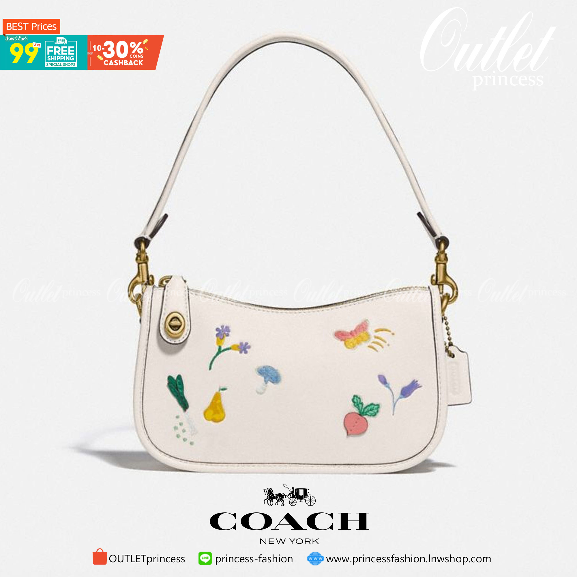 imited edition🌸 COACH C2766 SWINGER WITH GARDEN EMBROIDERY พร้อมส่งที่ไทย สวยก่อนใครชั่วโมงนี้ค่ะ💐 กระเป๋าหิ้ว//สะพายข้างได้ หนังแท้ หนังนิ่ม นุ่มมือดีมากๆค่ะ 🌸จุดเด่นด้านหน้าเป็นงานปักเน้นๆ3D สวยสะดุดตามากทีเดียวค่ะ เปิดปิดกระเป็า