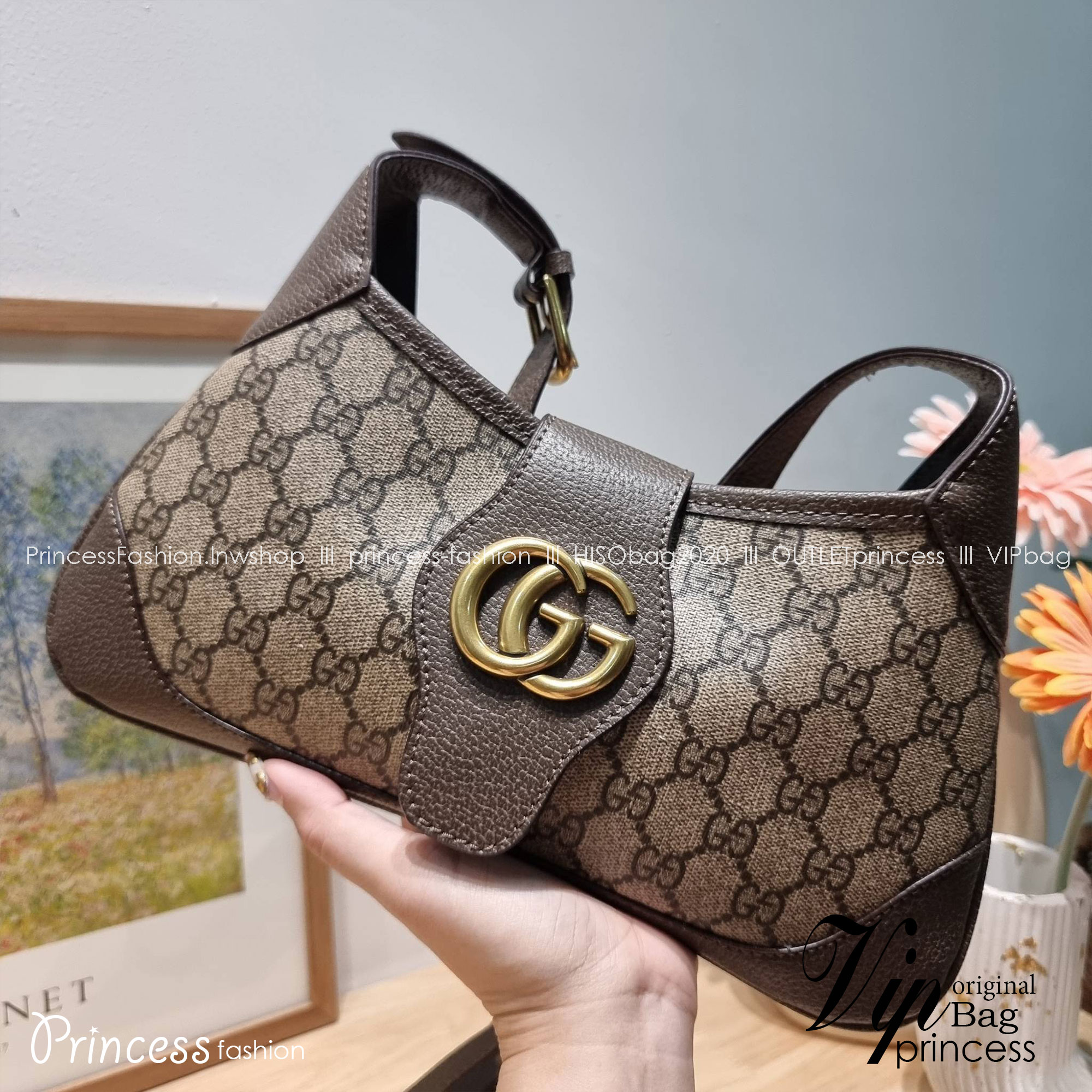 GUCCI Aphrodite small shoulder bag / GG shoulder bag / GUCCI BAG พร้อมส่งที่ไทย กระเป๋าสะพายไหล่ รูปทรงเก๋ ผสานดีไซน์ของความคลาสสิคได้อย่างลงตัว