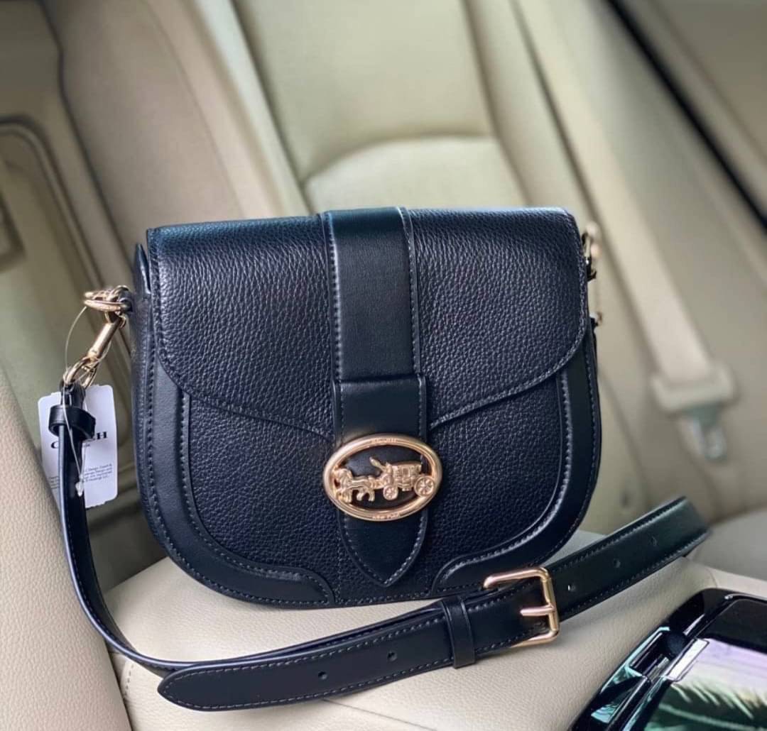 COACH GEORGIE SADDLE BAG IN SIGNATURE CANVAS