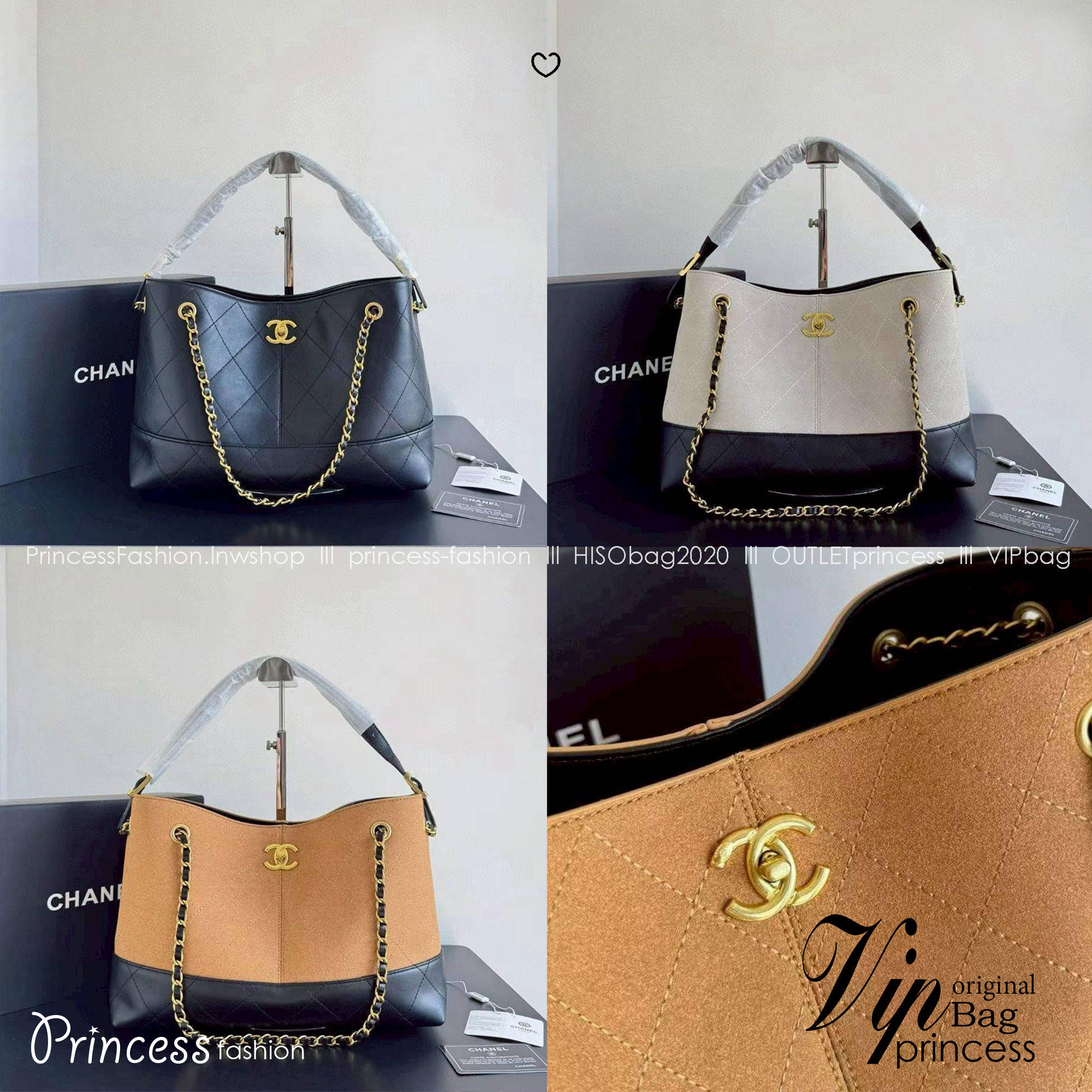 Chanel Shopping Bag 25A Suede Bag กระเป๋าช้อปปิ้งทรงโท้ท มีทั้งแบบงานหนังเต็มใบ/ทูโทน/และงานหนังกลับ สวยหรูหรา คอลใหม่