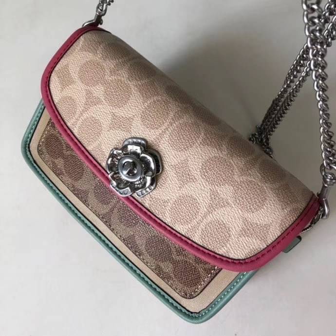 ของแท้ 💯% 】Coach Parker Crossbody In Blocked Signature Canvas