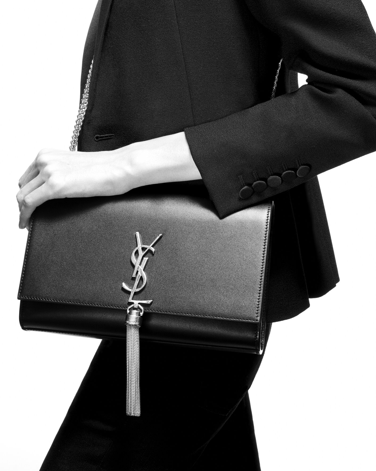 VIP 】YSL Saint Laurent Monogram Kate Leather Shoulder Bag