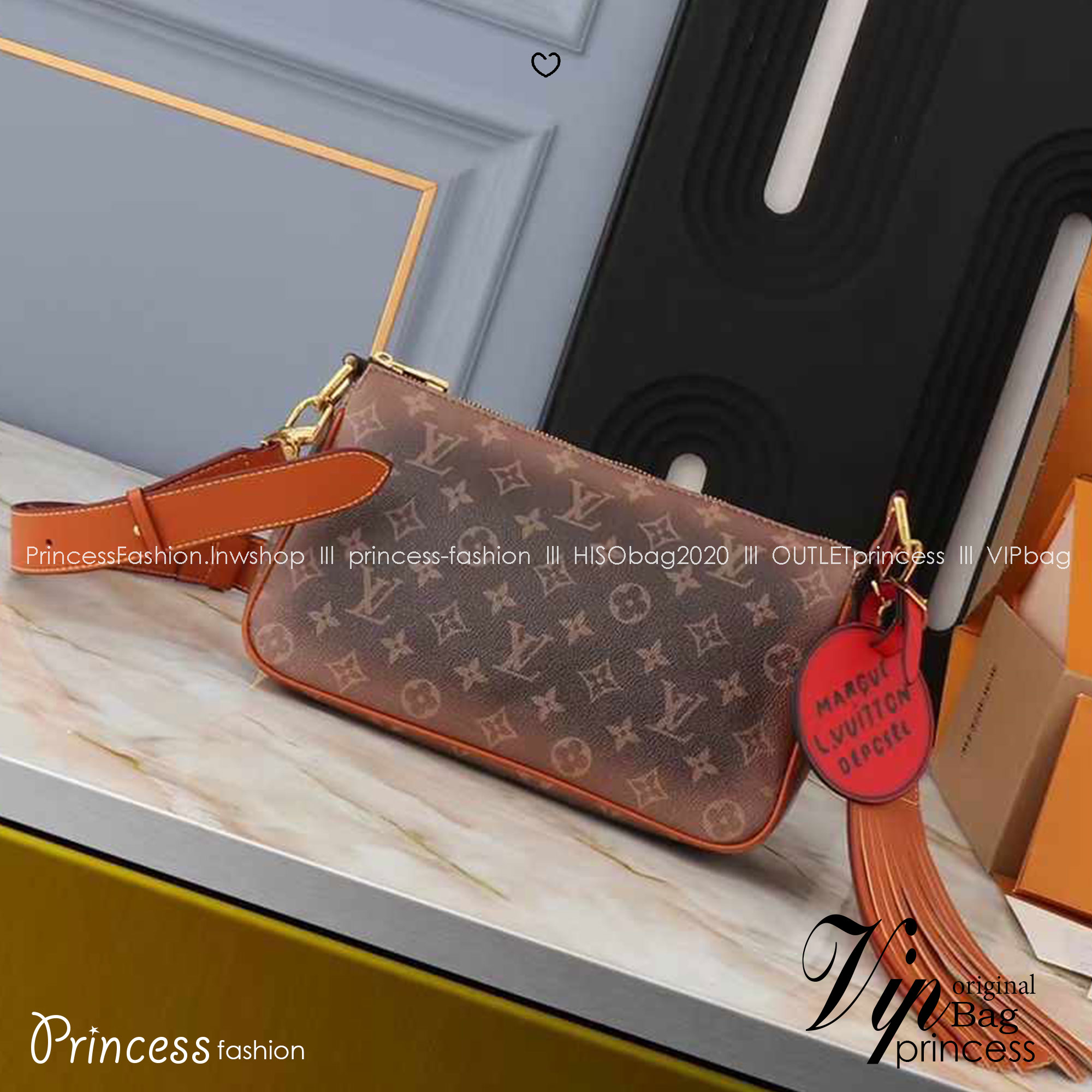 LV Pochette Accessoire XL Bag Monogram Canvas Aged leather trim กระเป๋าสะพายทรงพอชรุ่นใหม่ แคนวาสแต่งเก่า คลาสสิกและเท่มากๆ