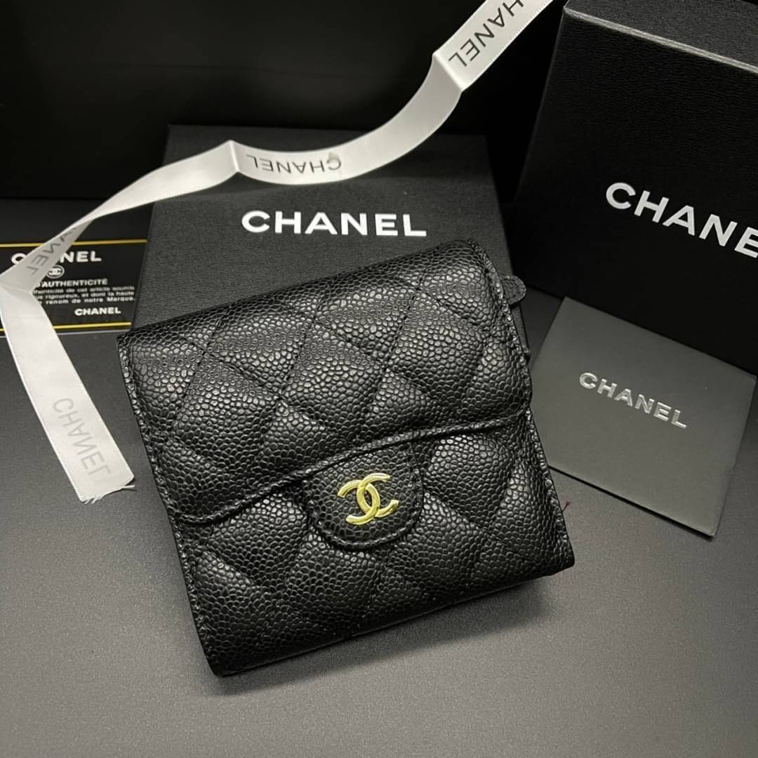 Chanel Wallet Trifold Caviar / Chanel Card Holder Zippy / Chanel Coin Zippy กระเป๋าสตางค์ชาแนลใบสั้น 3 พับ กระเป๋าใส่ธนบัตร บัตร ใส่เหรียญ ภายในตามรูป เกรดออริจินอล ภาพถ่ายจากงานขายจริง ใช้งานต่างประเทศได้