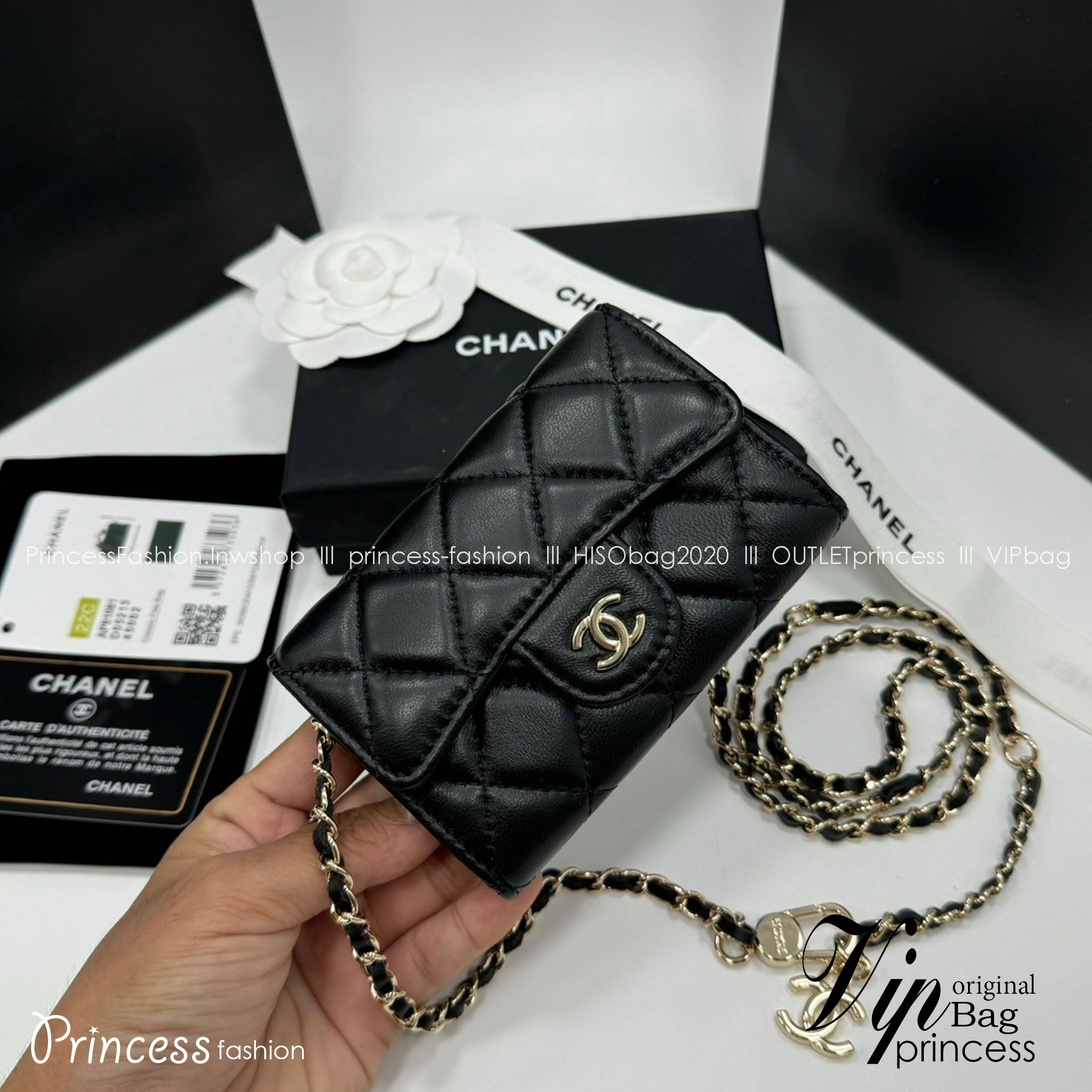 CHANEL mini wallet on chain crossbody กระเป๋าสตางค์พร้อมสายสะพายไซส์มินิ เกรดออริ 1:1 ใช้งานต่างประเทศได้ ภาพถ่ายจากงานขายจริง