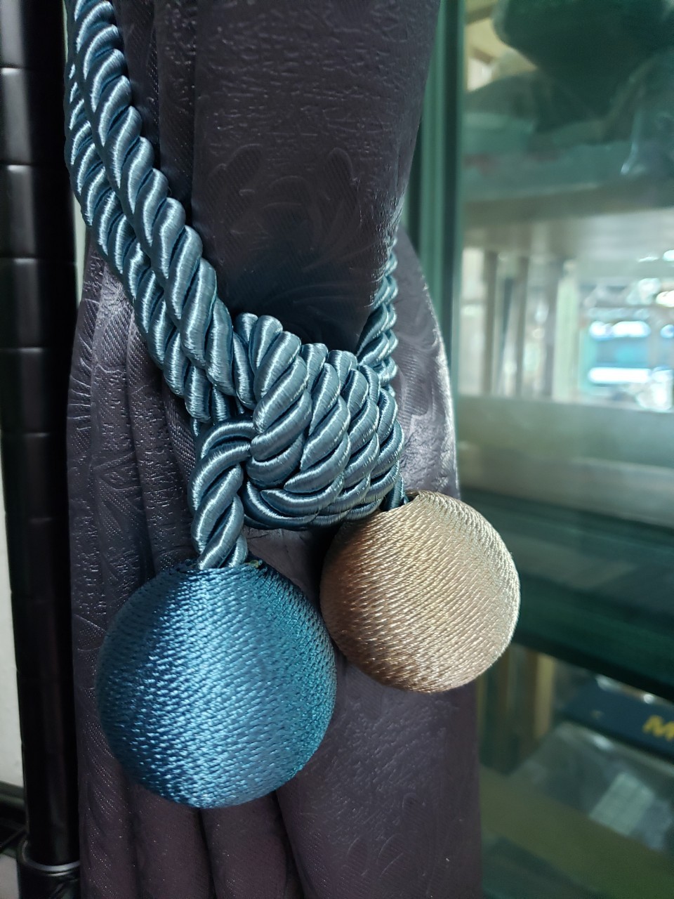 สายรวบม่าน สายรัดผ้าม่าน รุ่นCircle มี6สีฟ้า (ราคาต่อ1ชิ้น)