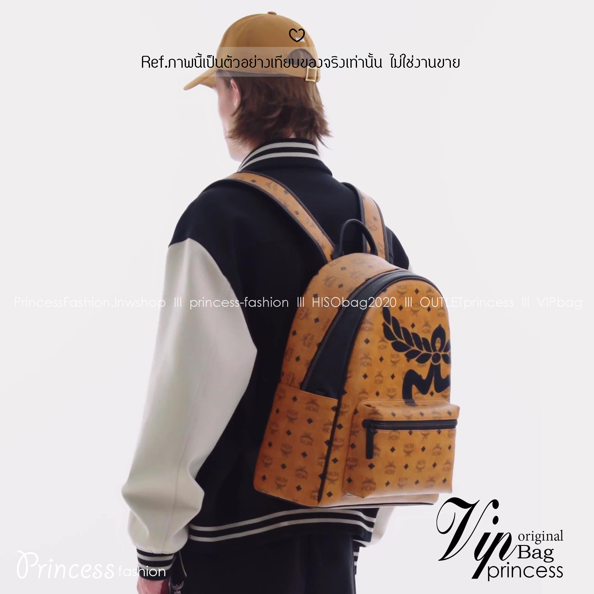 ORI | M.C.M Small Stark Mega Laurel Visetos Backpack กระเป๋าเป้คอลใหม่ไซส์เล็ก ดีไซน์โลโก้ด้านหน้าสวยหรูโดดเด่น Best seller Unisex ของงานเป้จริงๆ ใช้ได้ทั้งหนุ่มๆและสาวๆ