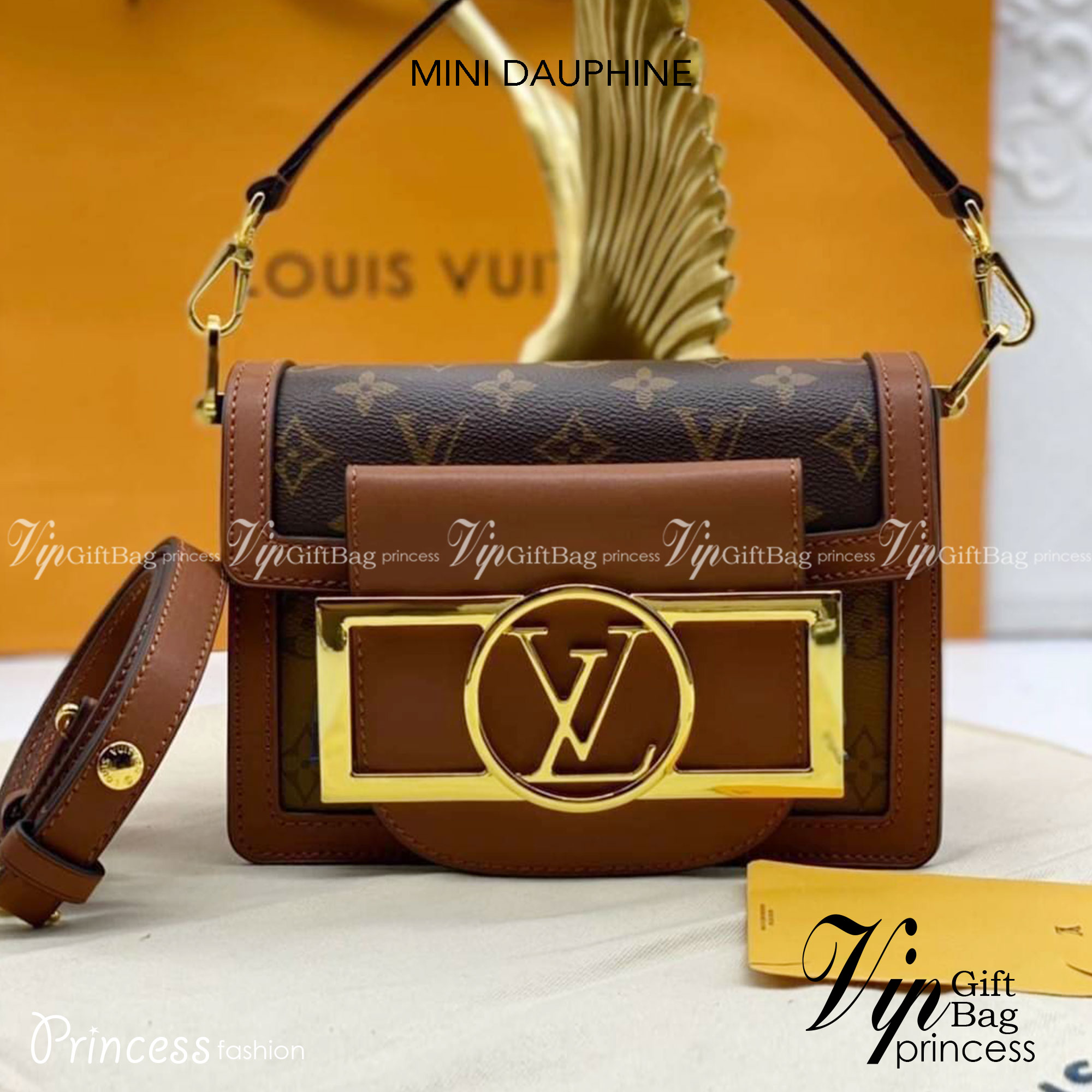 LV DAUPHINE MINI BAG - 20cm เกรดงานสวย กระเป๋าสะพายไซส์มินิกะทัดรัด ใช้งานง่าย อะไหล่ทองหรูหรา เหมาะกับทุกโอกาศ ต้องมีติดตู้ห้ามพลาดเลยค่า