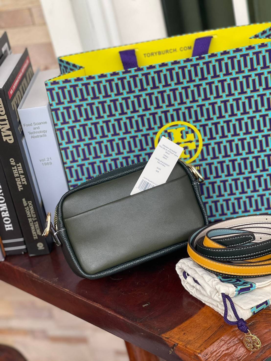 Tory burch perry bombe double strap mini bag