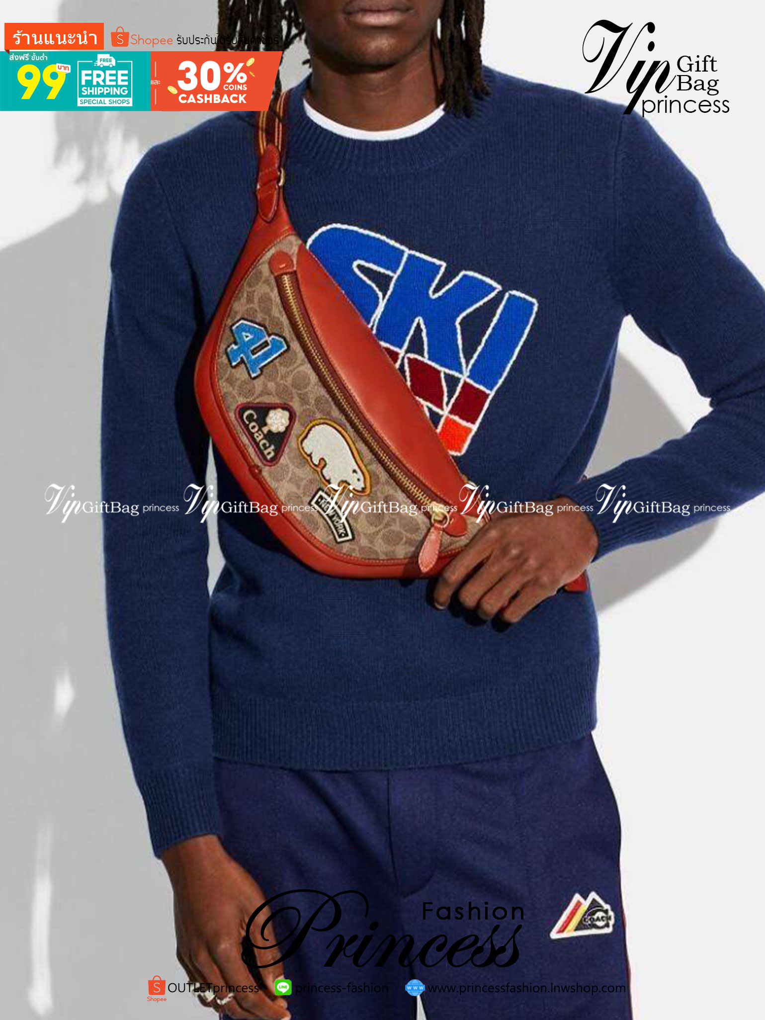 COACH C6678 LEAGUE BELT BAG IN SIGNATURE CANVAS WITH VARSITY PATCHES กระเป๋าคาดอกไซส์ใหญ่ คอลเลคชั่นที่ฮอตไม่เลิก กับดีไซน์สกีเรทโทร วินเทจ ขนาดสะพายกำลังเท่ คูลๆ ใช้งานง่าย ได้ทั้งหนุ่มๆและสาวๆ โดดเด่นด้วยแพทช์ที่สวยไม่ซ้ำใคร วัสดุหนังแคนวาสเคลือบลายสลับ