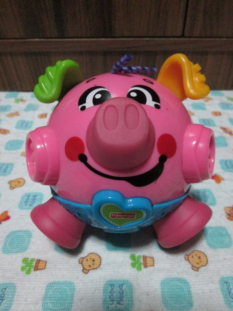 Fisher Price Bounce & Giggle Pig 2005 ของเล่นเสริมพัฒนาการสำหรับเด็กมือสอง