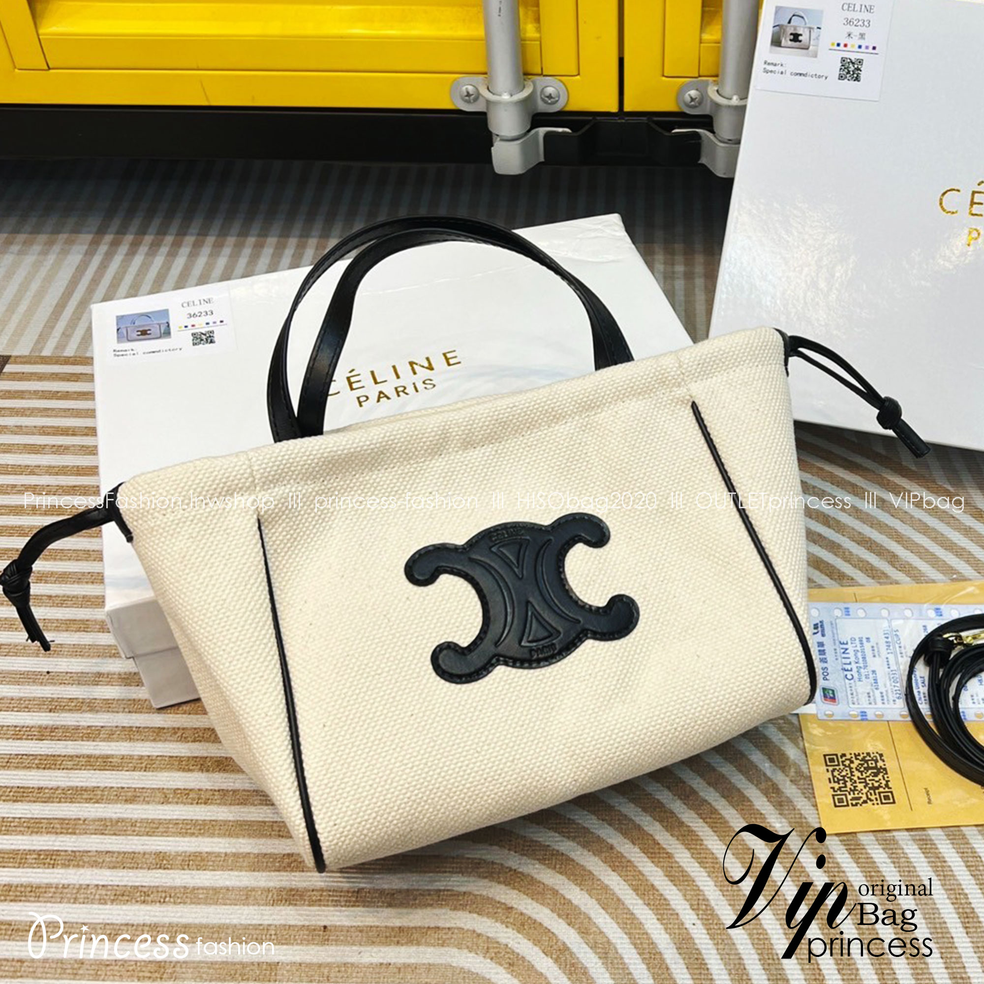 CELINE Horizontal Cabas Canvas / CELINE TOTE BAG กระเป๋าทรงโท้ทกำลังมาแรง ขนาดและดีไซน์ทรงสี่เหลี่ยมผืนผ้า สามารถใส่ของได้เยอะและนำมาใช้ได้ทั้งไปทำงานหรือไปช้อปปิ้งได้ แมทช์กับเสื้อผ้าได้ง่าย เรียกได้ว่าคุ้มค่าคุ้มราคาสุดๆ