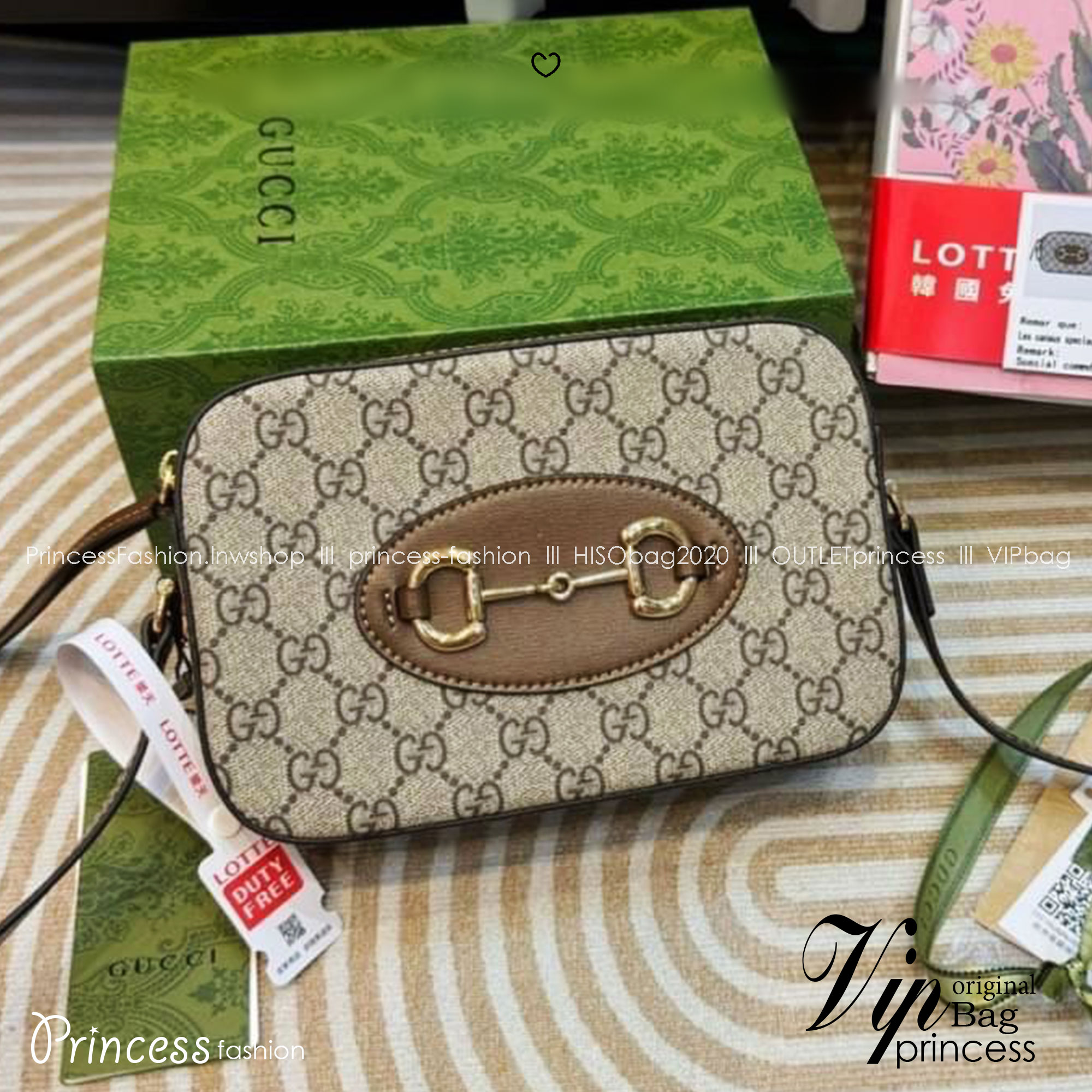 GUCCI Horsebit 1955 mini shoulder bag กระเป๋าสะพายทรง camera ที่สุดของความคลาสสิค ที่ใช้งานง่ายและคล่องตัว โดดเด่นด้วยอะไหล่โลโก้วินเทจเอกลักษณ์